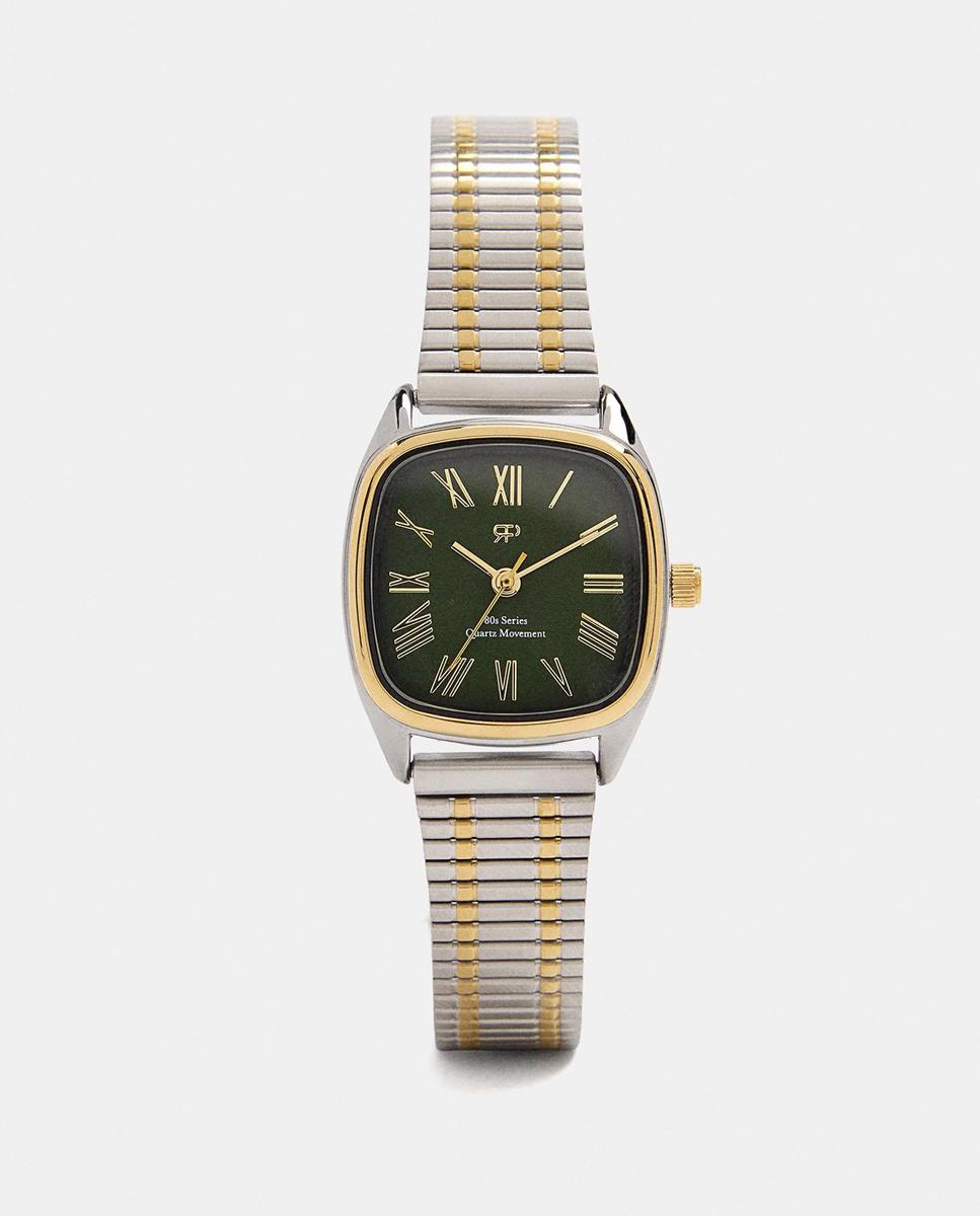 Imagen 0 de Reloj de mujer de acero inoxidable cuadrado Multicolor