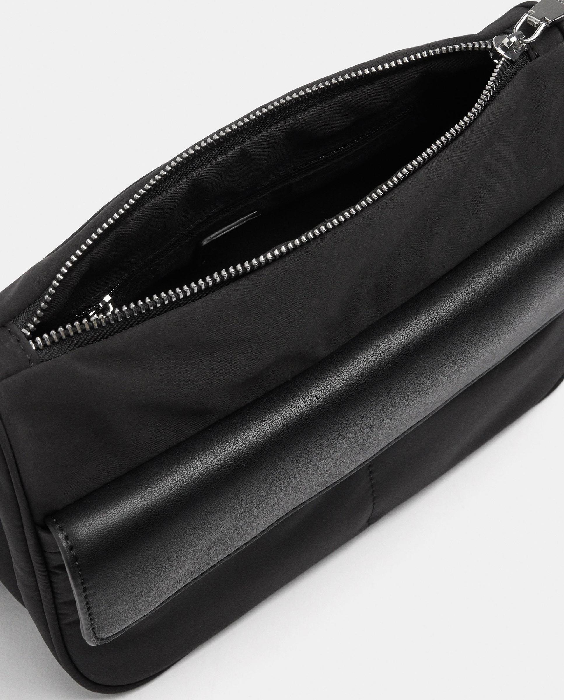 Bandolera de mujer con cierre de cremallera en liso - Parfois - Negro Negro-4