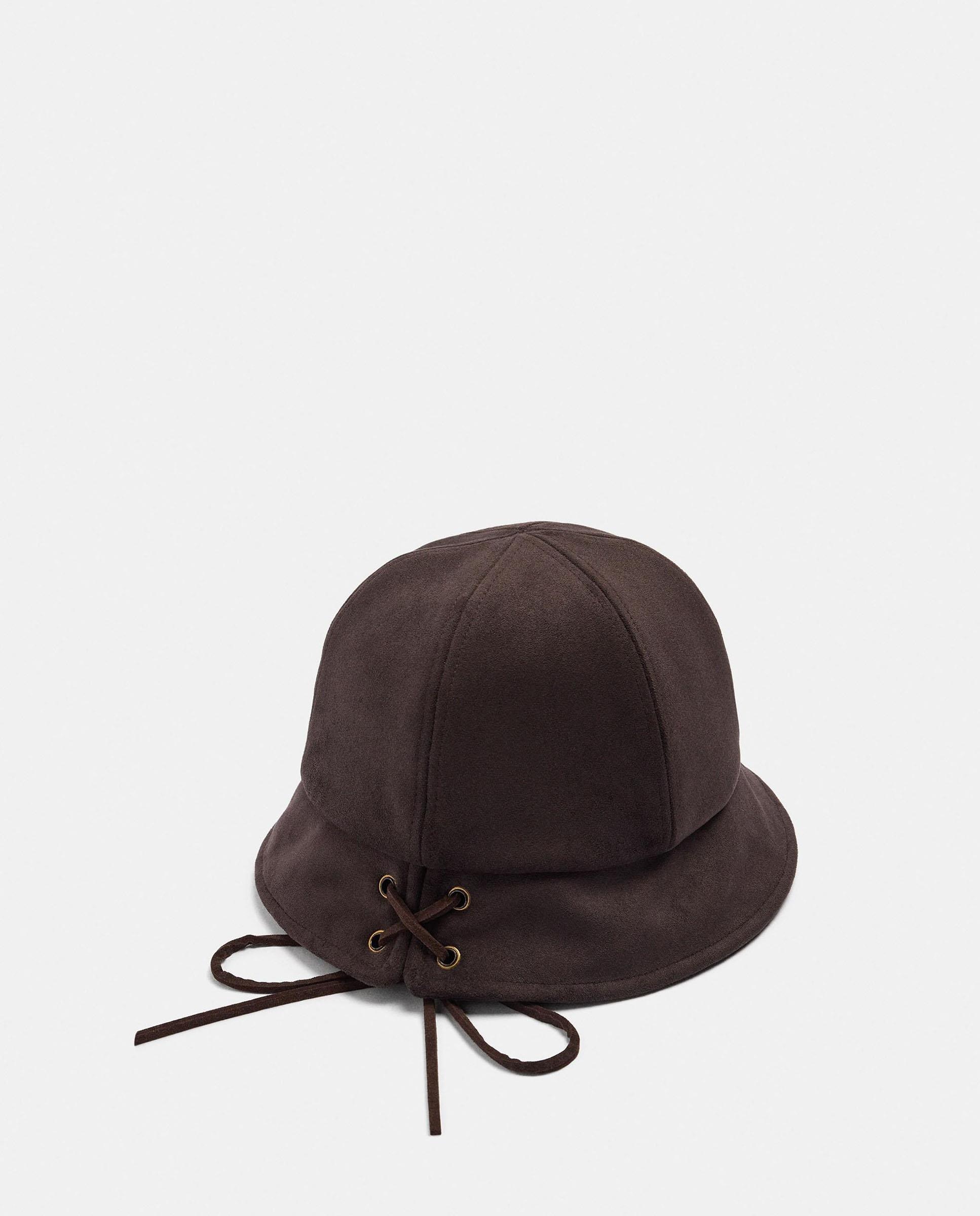 Gorro de mujer estilo bucket con dobladillo en liso - Parfois - Marrón oscuro Marrón oscuro-4