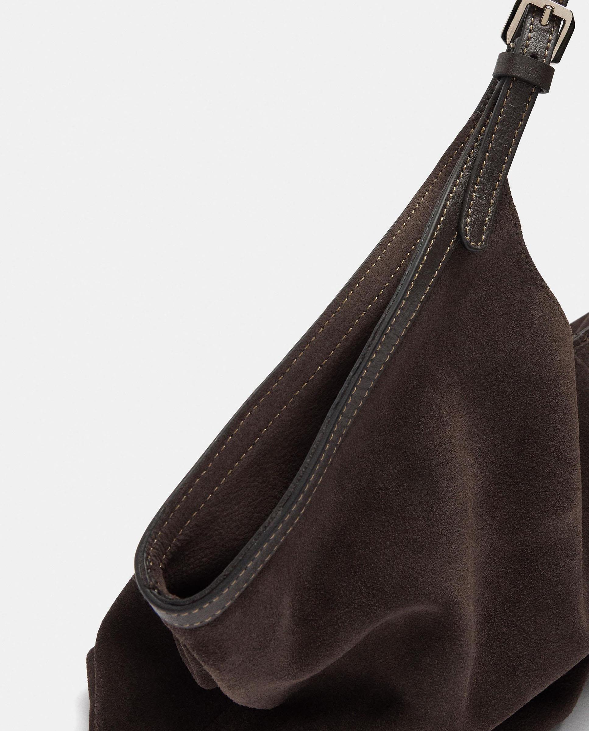 Shopper 100% piel grande en liso - Parfois - Marrón oscuro Marrón oscuro-4