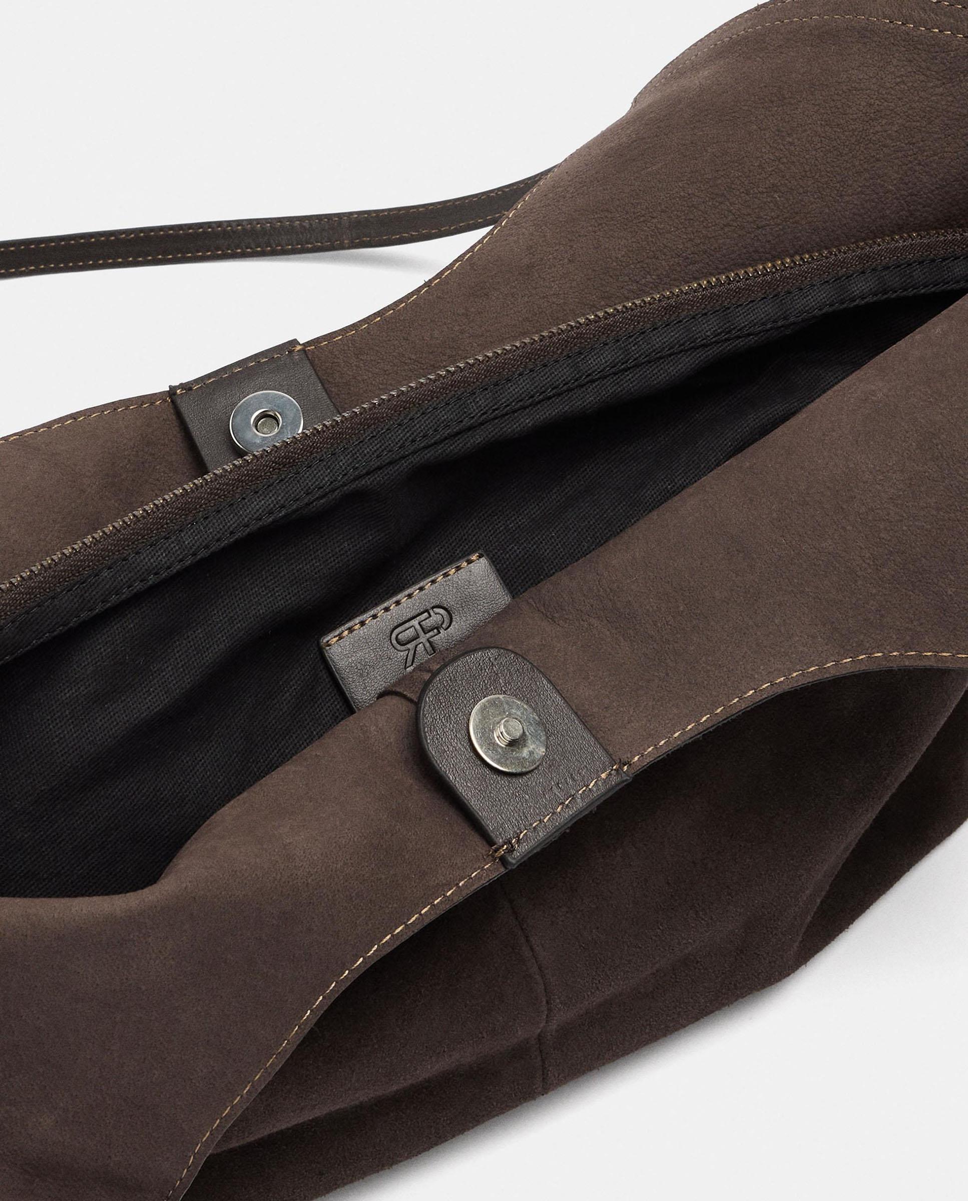 Shopper 100% piel grande en liso - Parfois - Marrón oscuro Marrón oscuro-7