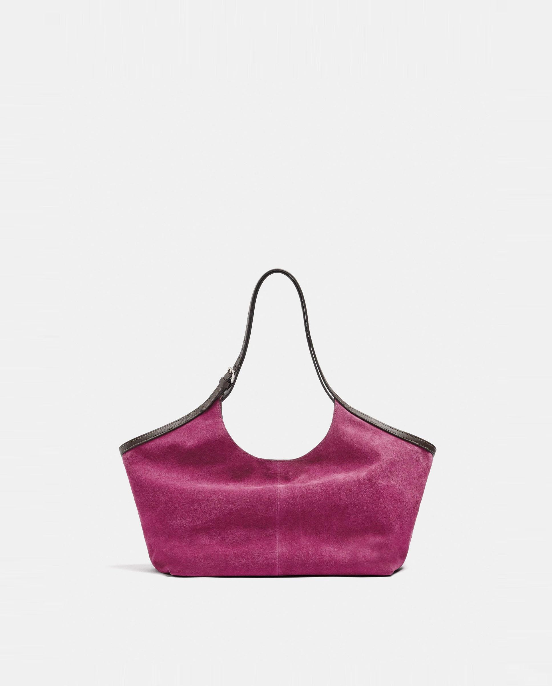 Shopper 100% piel grande en liso - Parfois - Fucsia Fucsia-1