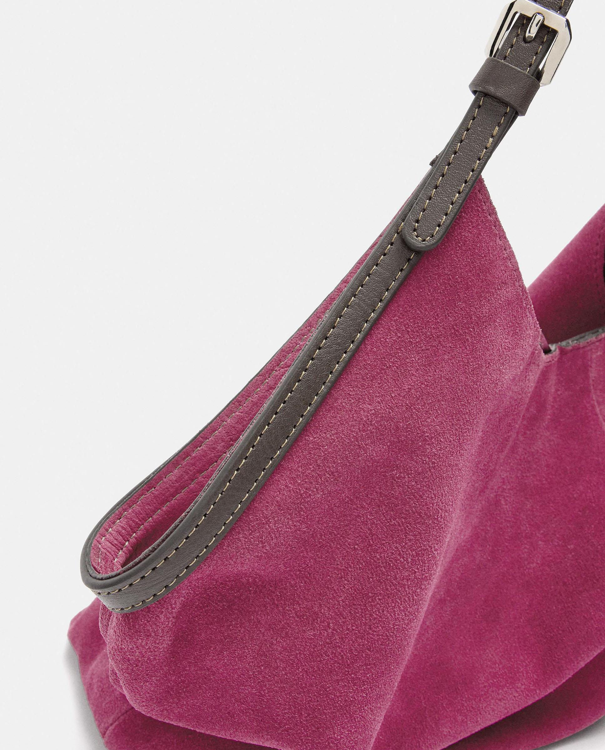 Shopper 100% piel grande en liso - Parfois - Fucsia Fucsia-4