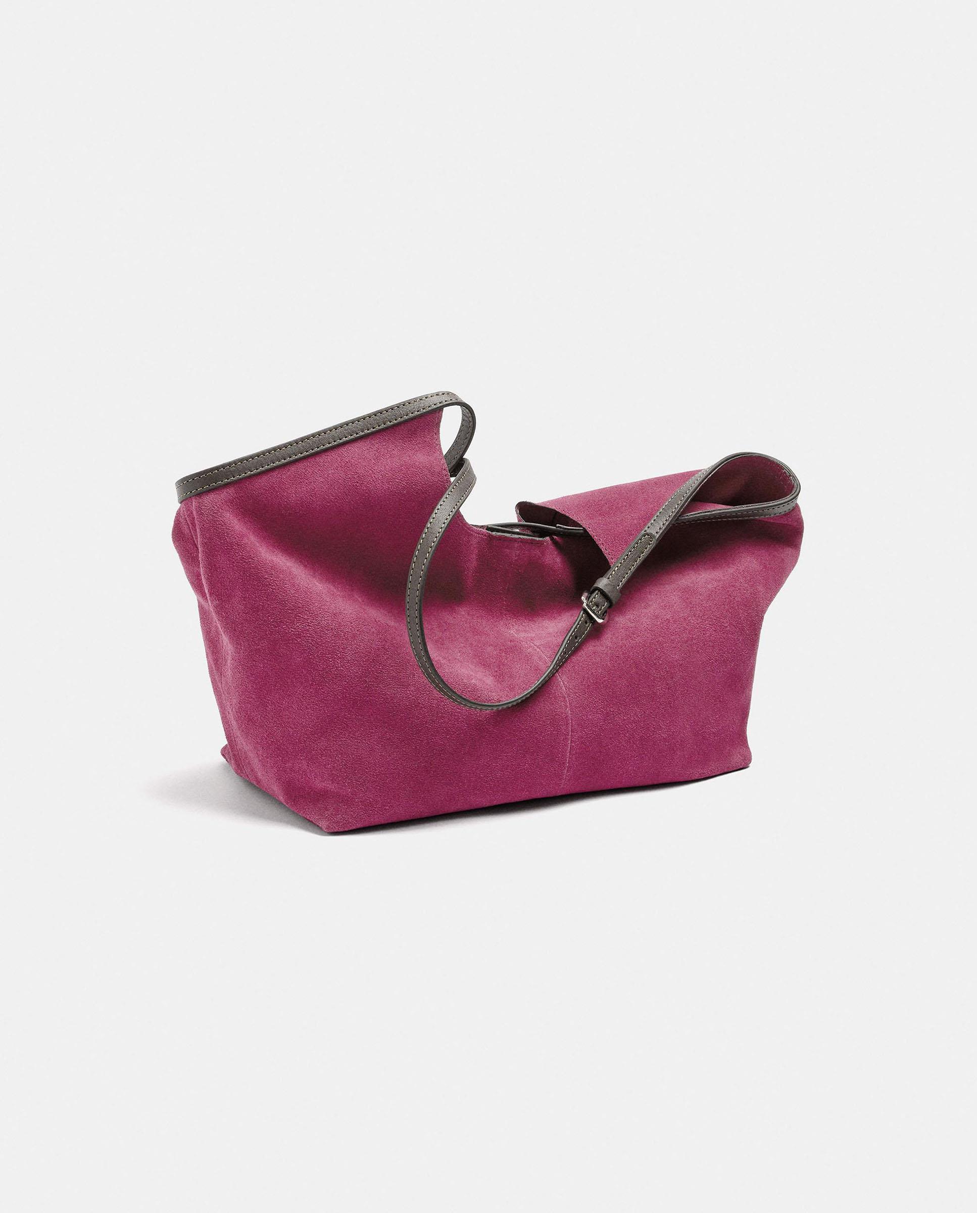 Shopper 100% piel grande en liso - Parfois - Fucsia Fucsia-5