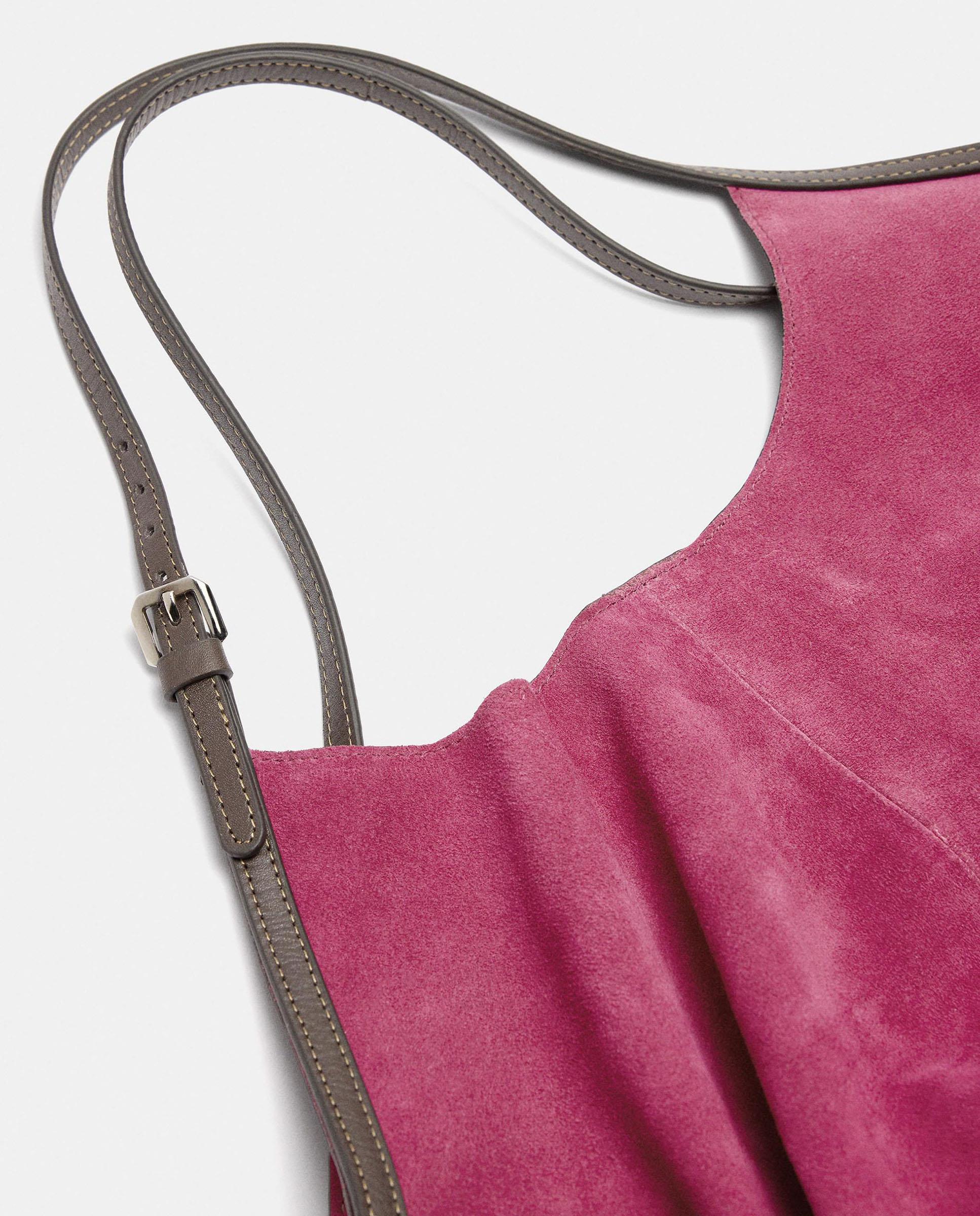 Shopper 100% piel grande en liso - Parfois - Fucsia Fucsia-6