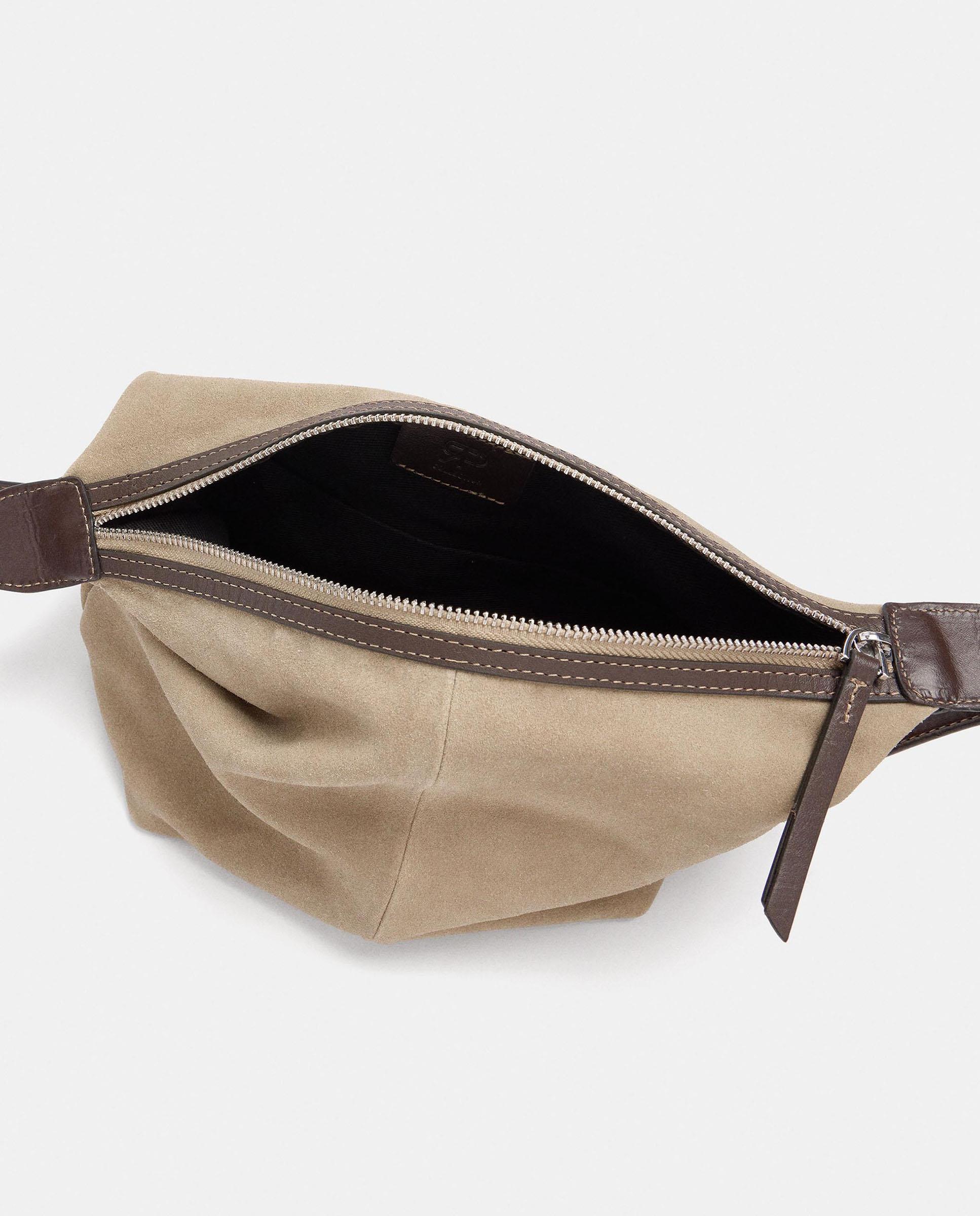 Bolso de hombro de mujer de piel con cierre de cremallera en liso - Parfois - Topo Topo-6