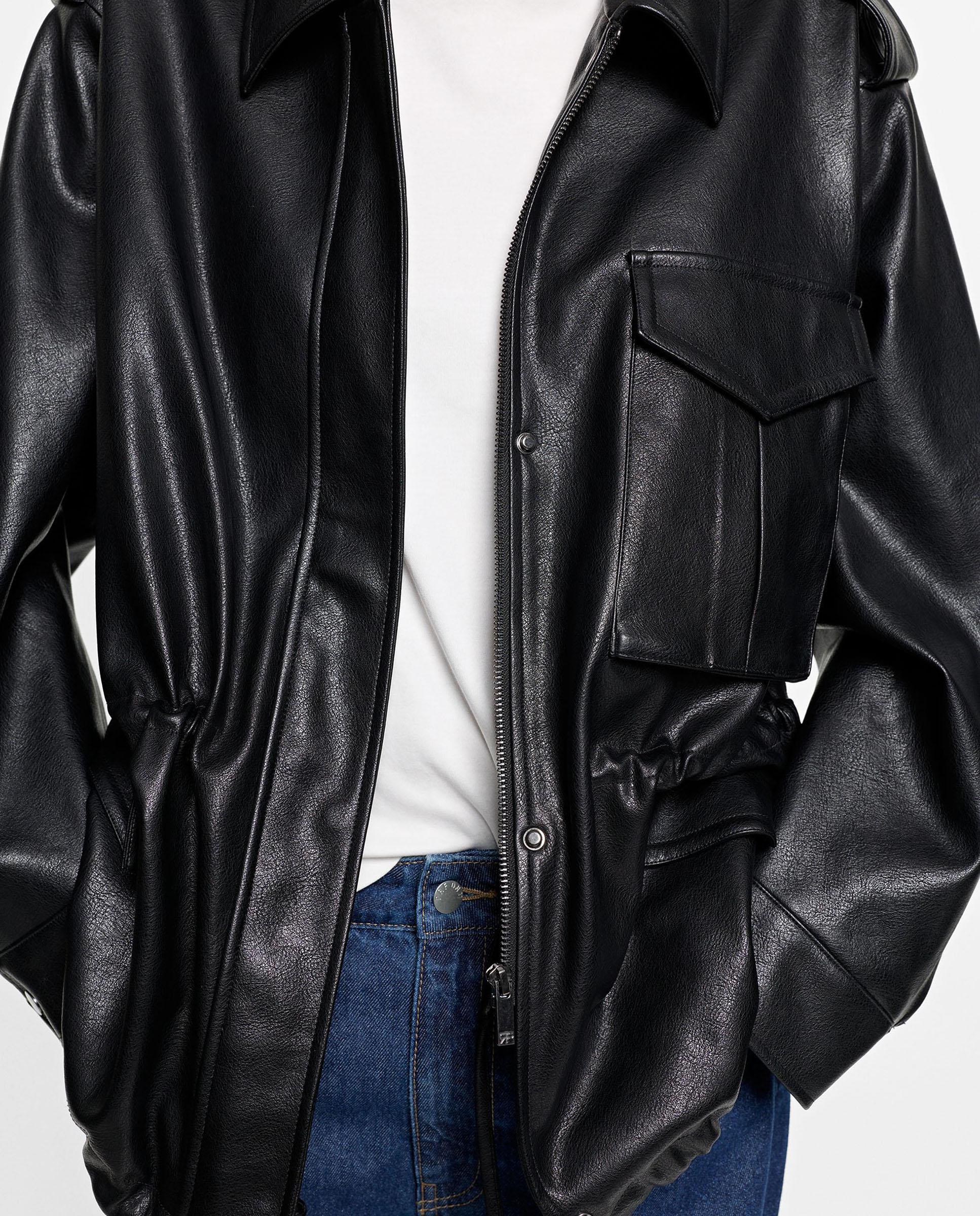 Chaqueta de mujer con cuello solapa en liso - Parfois - Negro Negro-5