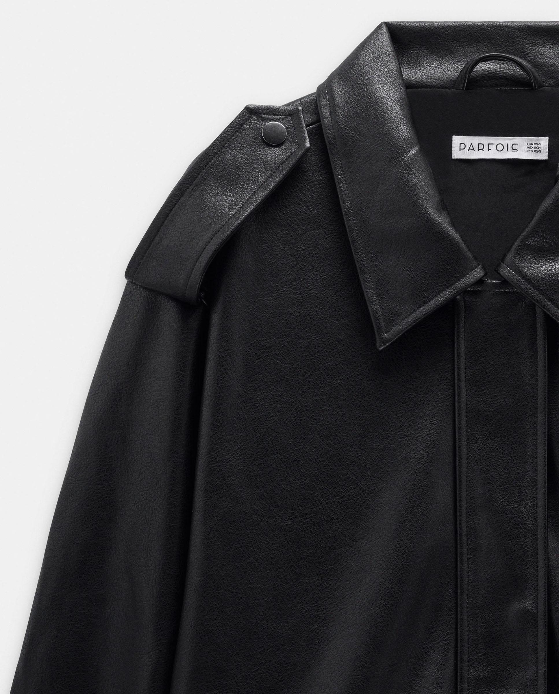 Chaqueta de mujer con cuello solapa en liso - Parfois - Negro Negro-6