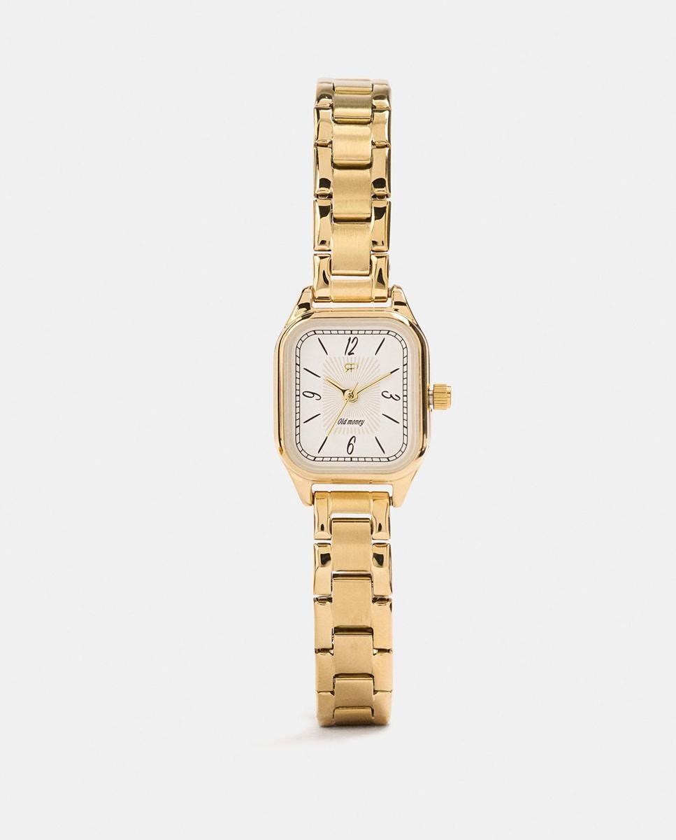 Reloj de mujer de acero inoxidable cuadrado - Parfois - Dorado Dorado-1