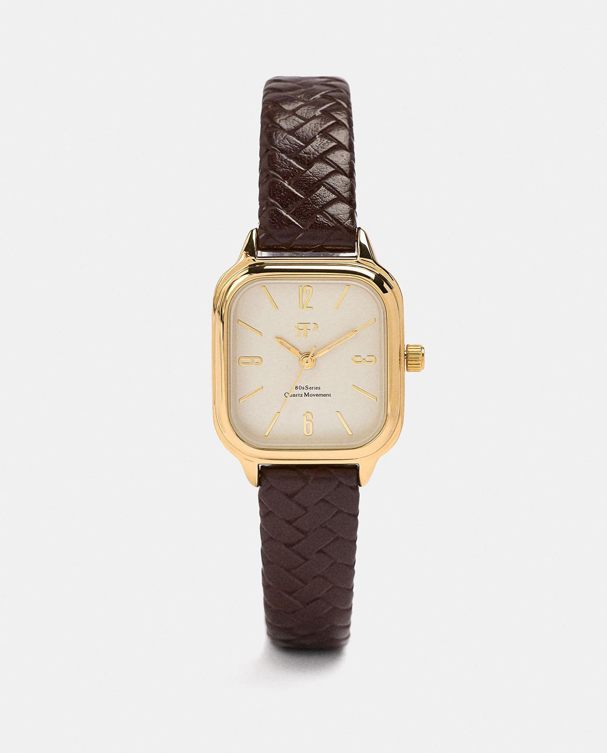 Imagen 0 de Reloj de mujer con correa de hebilla en liso Marrón