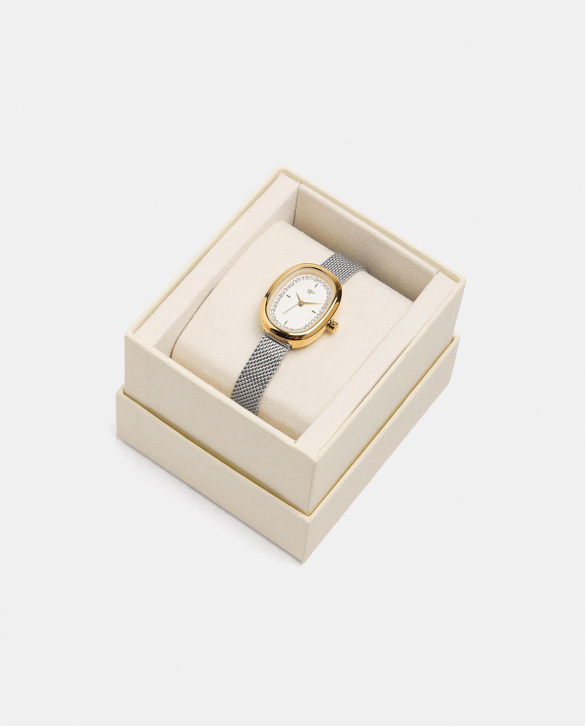 Reloj de mujer de acero inoxidable con correa de malla - Parfois - Multicolor Multicolor-4