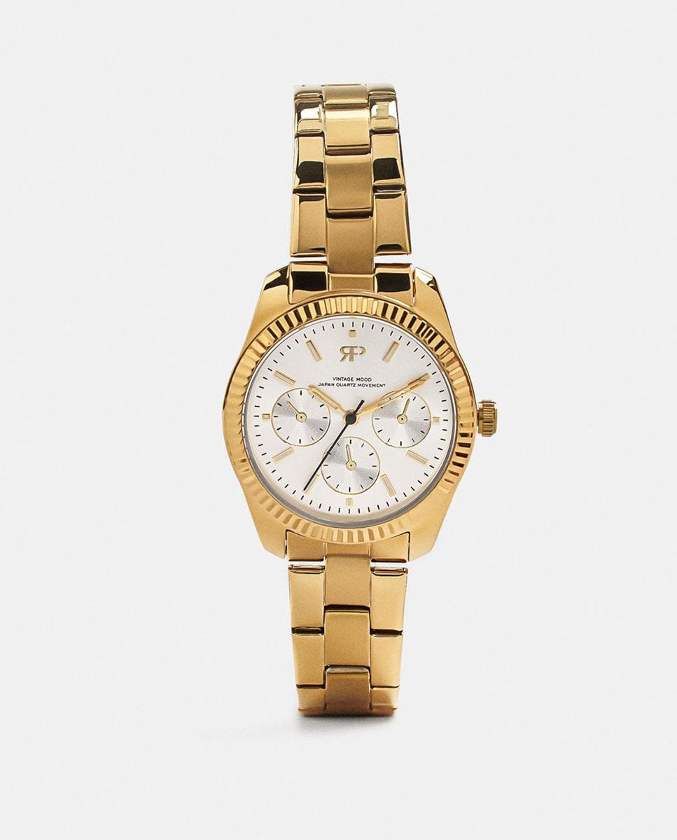 Imagen 0 de Reloj de mujer de acero inoxidable en liso Dorado