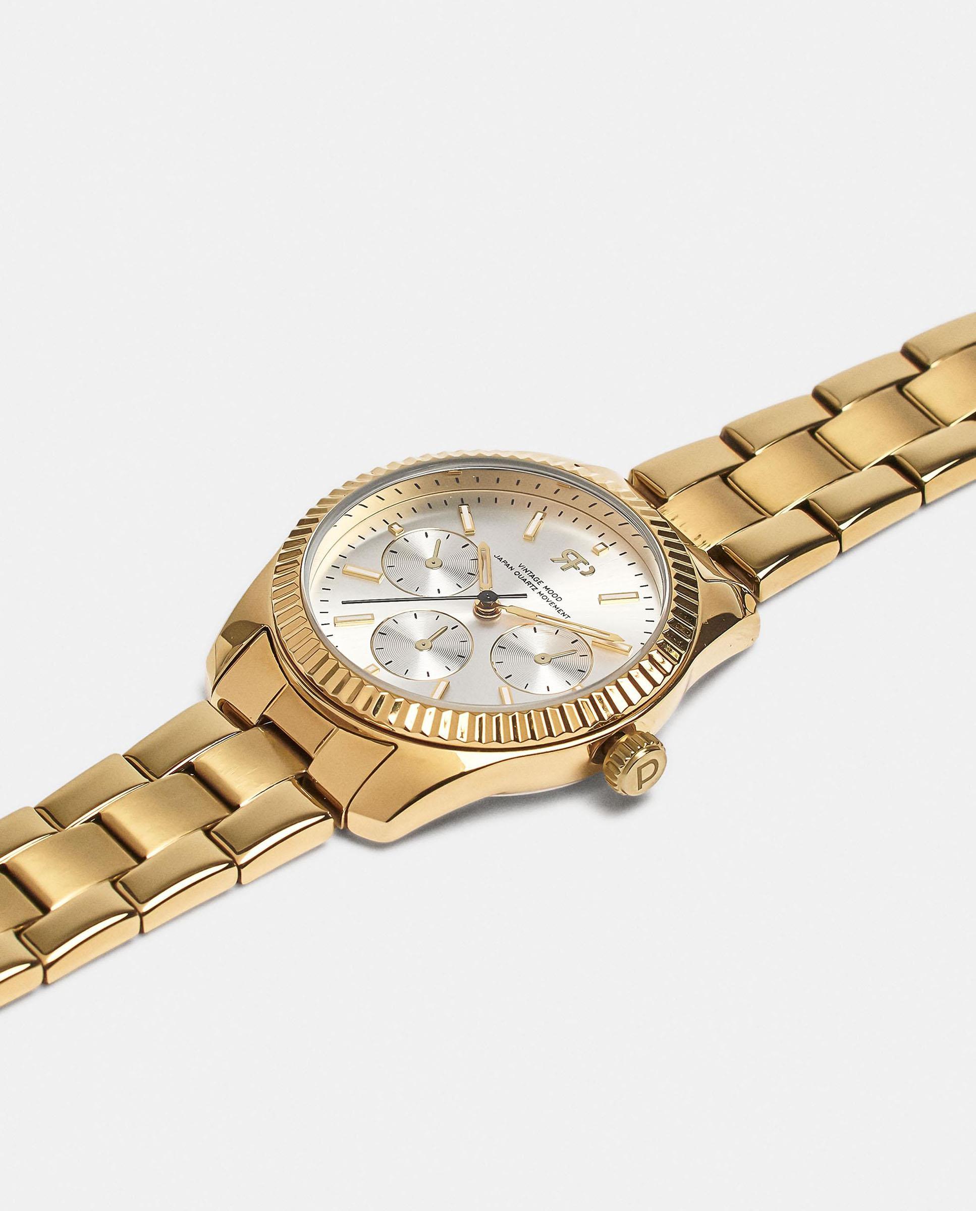 Reloj de mujer de acero inoxidable en liso - Parfois - Dorado Dorado-2