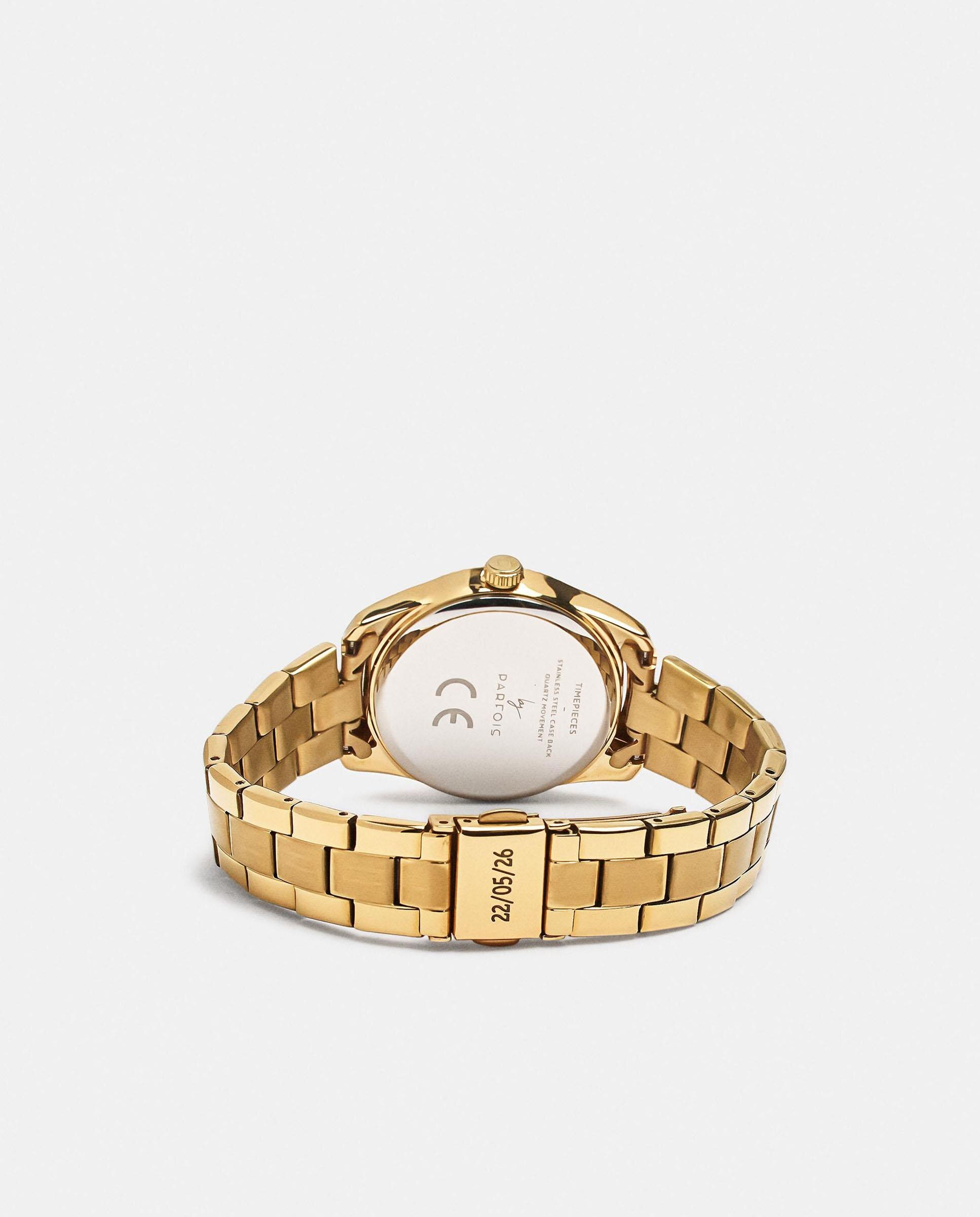 Reloj de mujer de acero inoxidable en liso - Parfois - Dorado Dorado-3