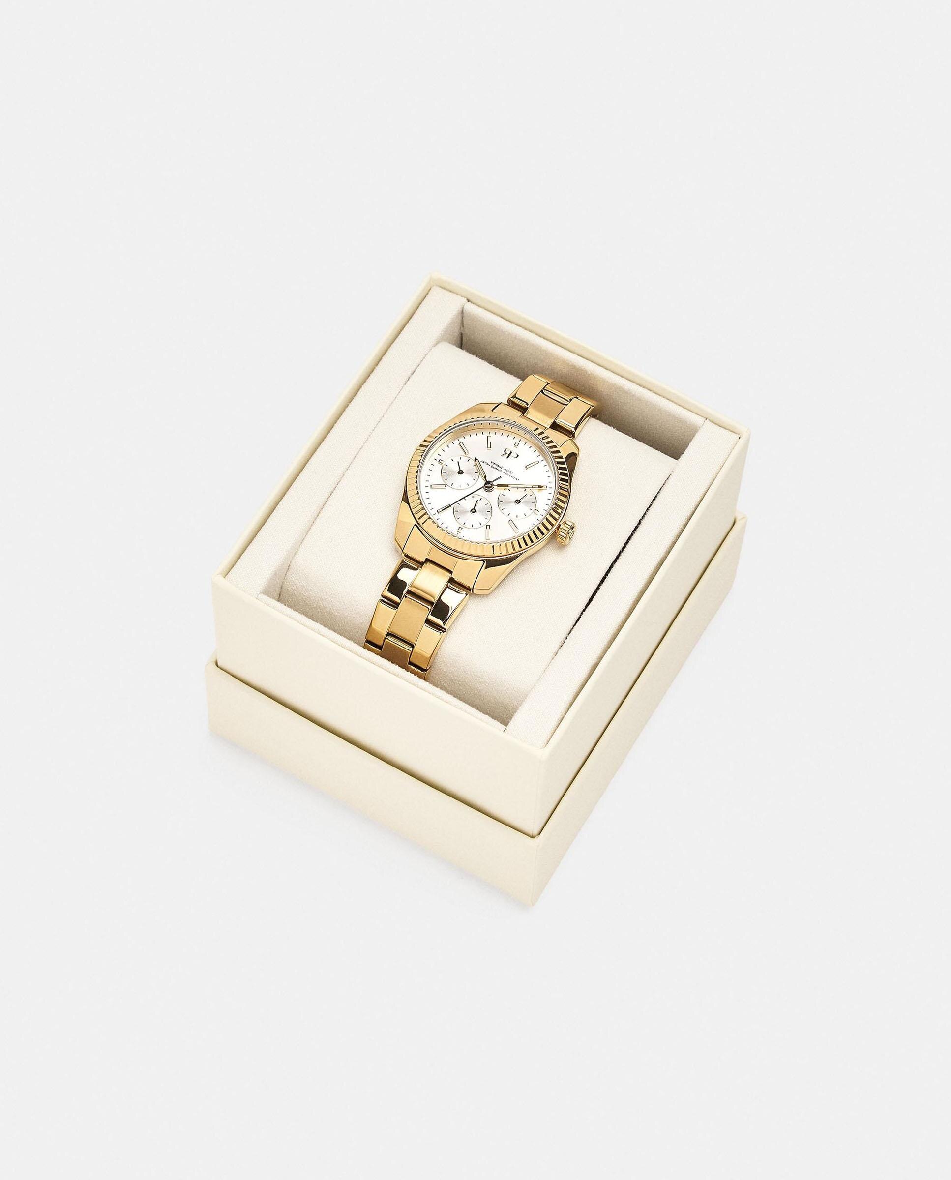 Reloj de mujer de acero inoxidable en liso - Parfois - Dorado Dorado-4