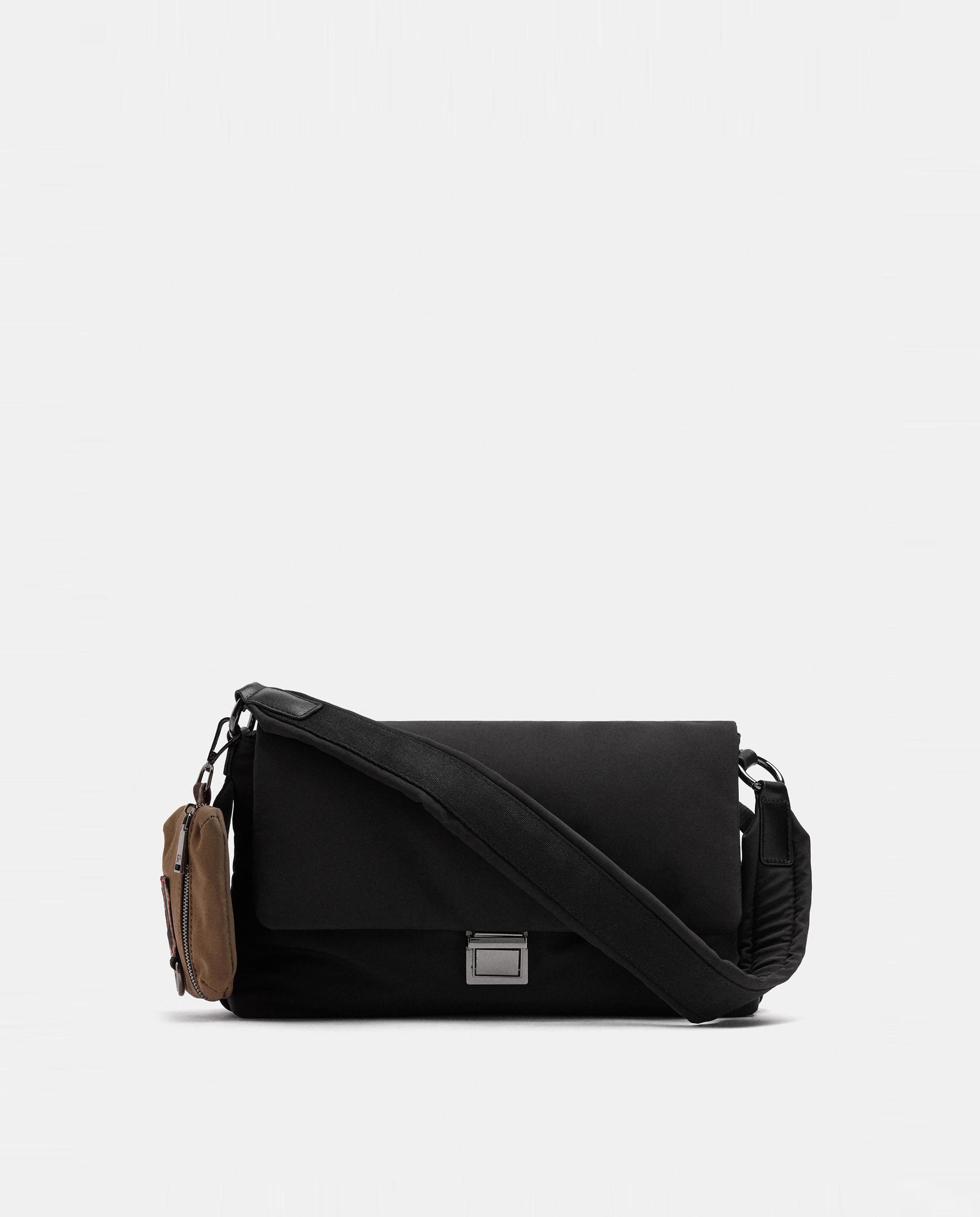Bolso de hombro con solapa y cierre imantado en liso - Parfois - Negro Negro-1