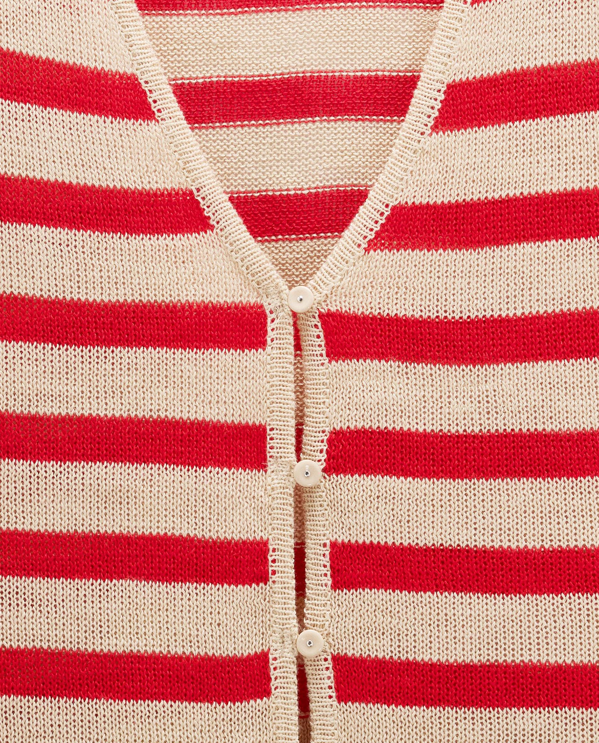 Chaleco de mujer de punto con estampado de rayas - Parfois - Rojo Rojo-5
