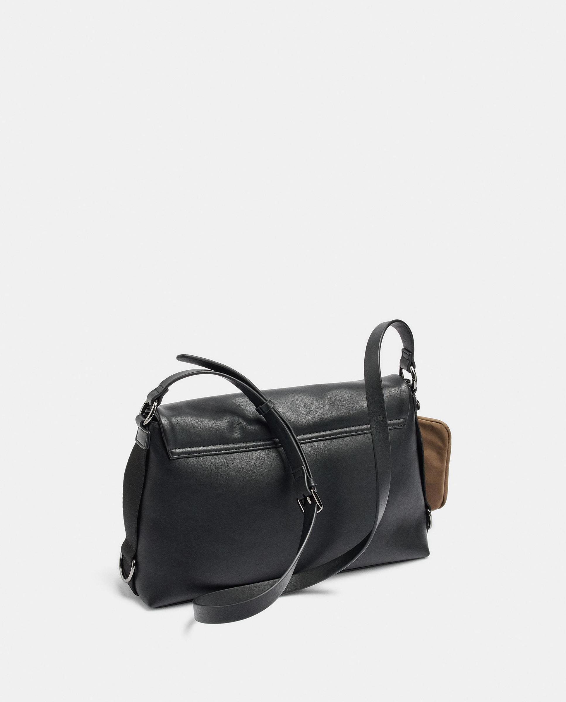 Bolso de hombro con monedero extraíble y cierre de botón - Parfois - Negro Negro-2