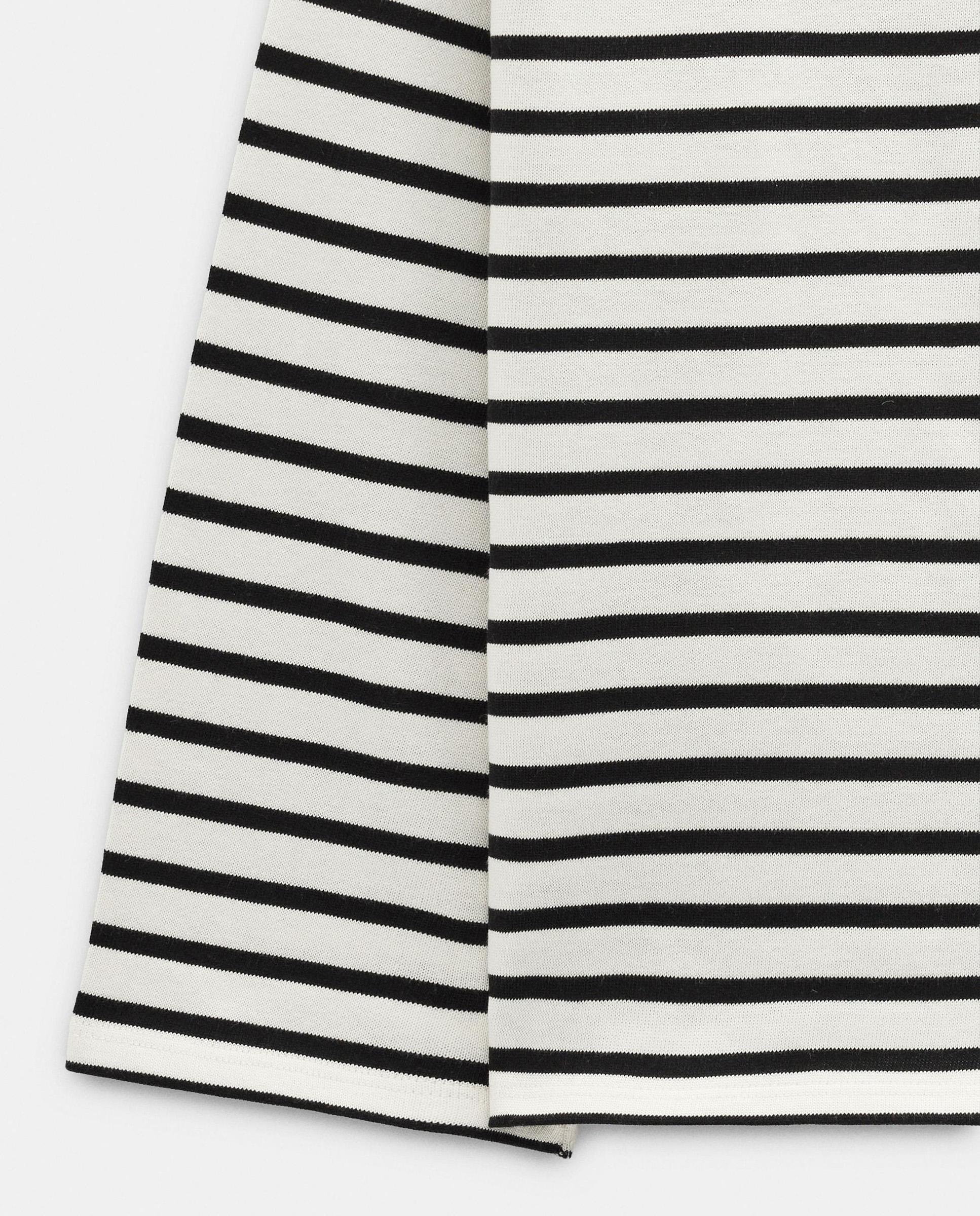 Camiseta de mujer 100% algodón de manga larga con estampado de rayas - Parfois - Negro Negro-5