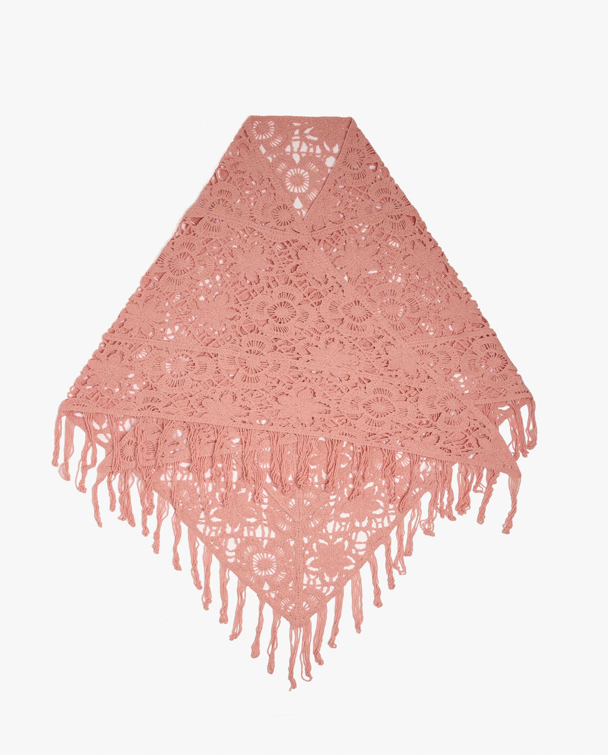 Imagen 1 de Chal de fiesta de crochet en liso Rosa