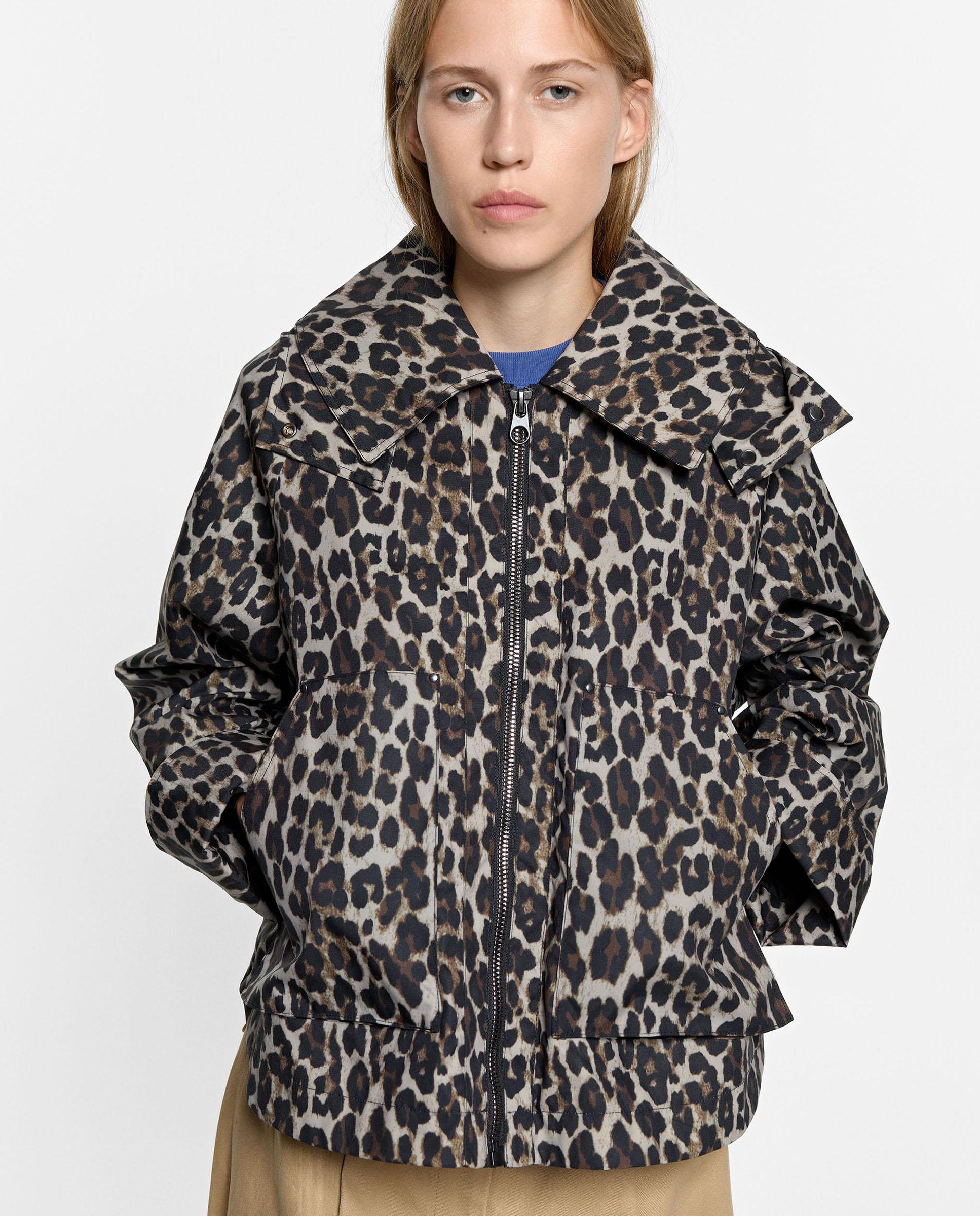 Chaqueta de mujer con cierre de cremallera y estampado animal print - Parfois - Multicolor Multicolor-1