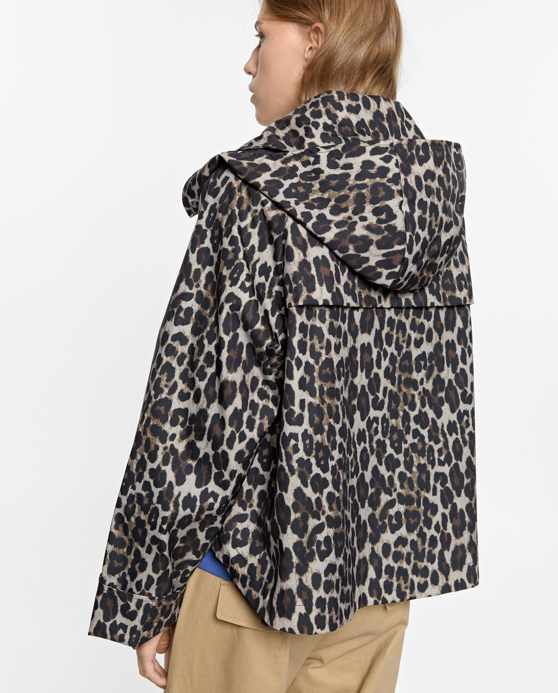 Chaqueta de mujer con cierre de cremallera y estampado animal print - Parfois - Multicolor Multicolor-4