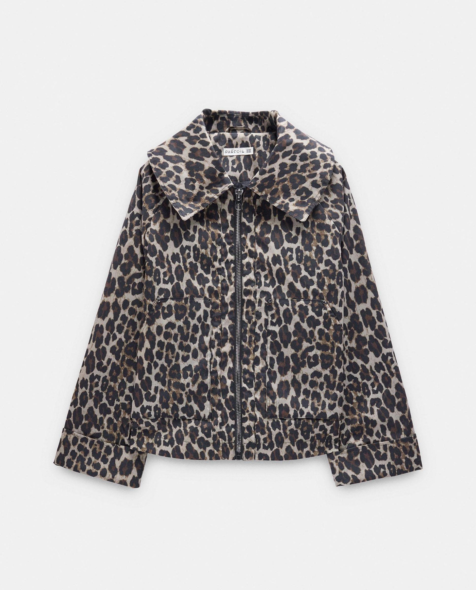 Chaqueta de mujer con cierre de cremallera y estampado animal print - Parfois - Multicolor Multicolor-8