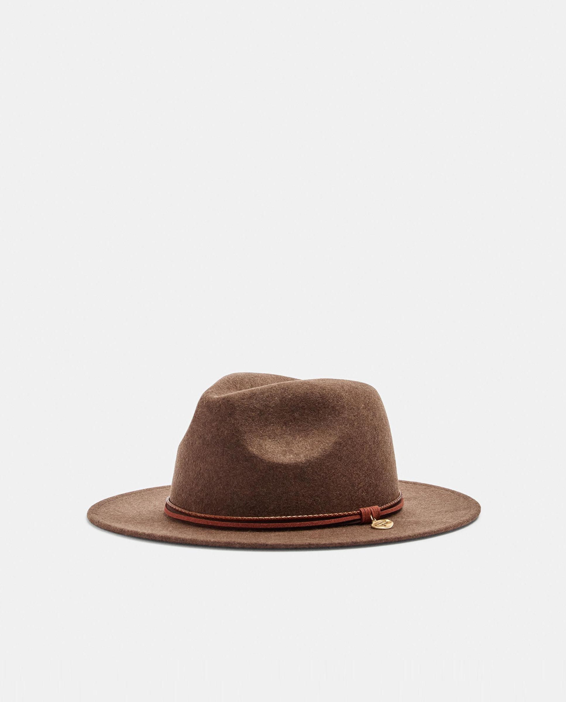 Imagen 1 de Sombrero de mujer con tira decorativa en liso - Parfois - Marrón Marrón