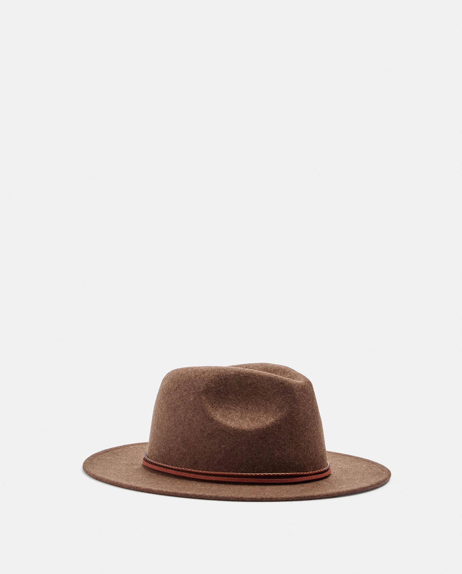 Imagen 2 de Sombrero de mujer con tira decorativa en liso - Parfois - Marrón Marrón