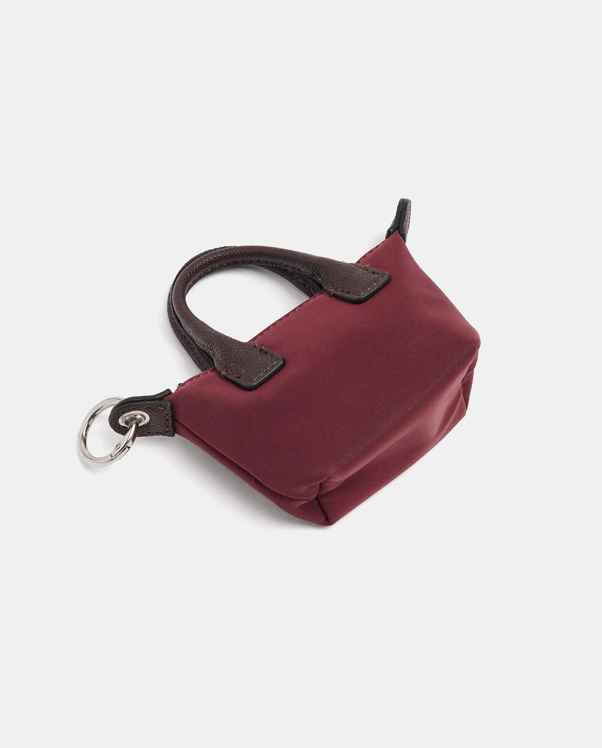 Bolso de hombro con llavero extraíble y cierre de cremallera en liso - Parfois - Burdeos Burdeos-5
