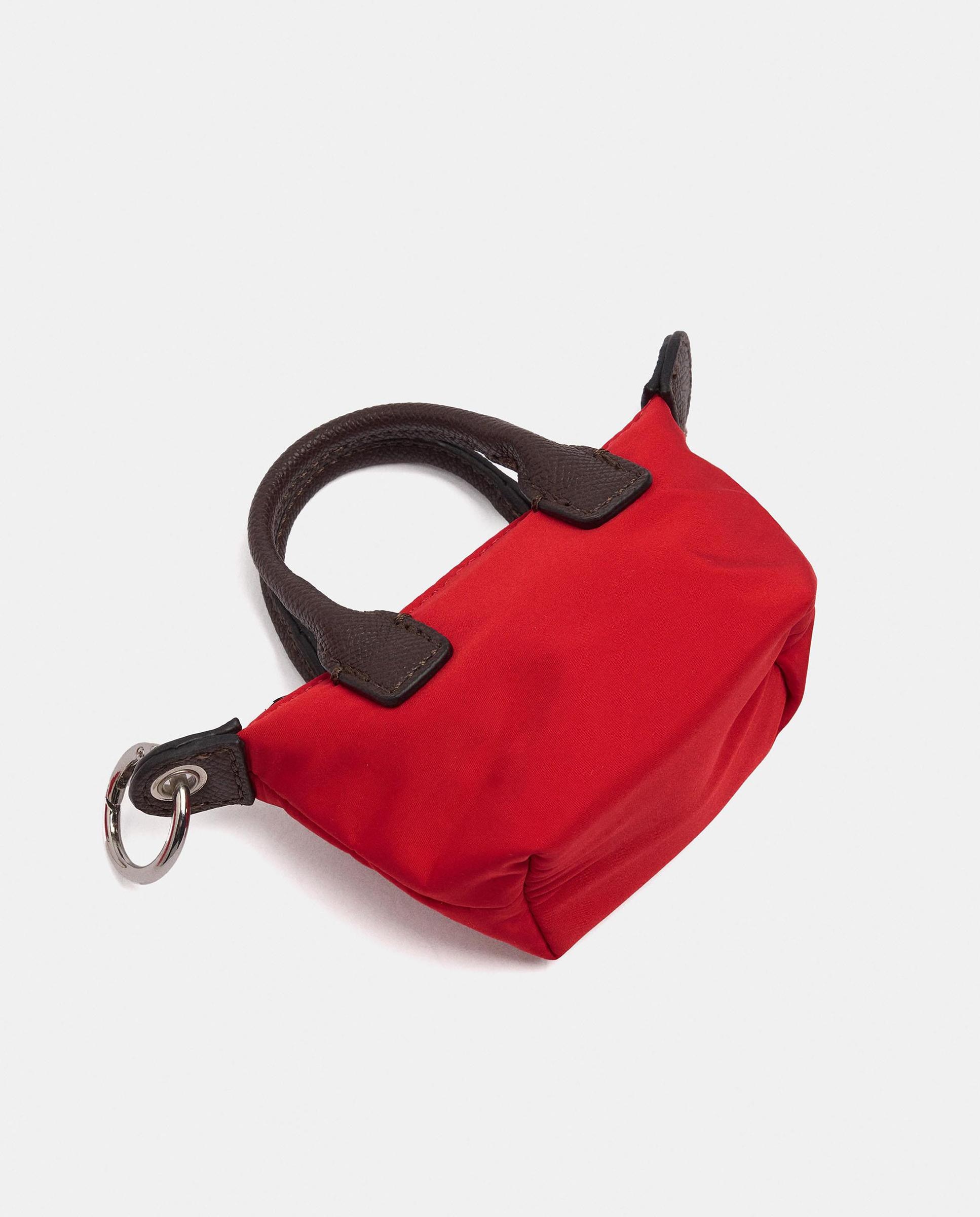 Bolso de hombro con llavero extraíble y cierre de cremallera en liso - Parfois - Rojo Rojo-5