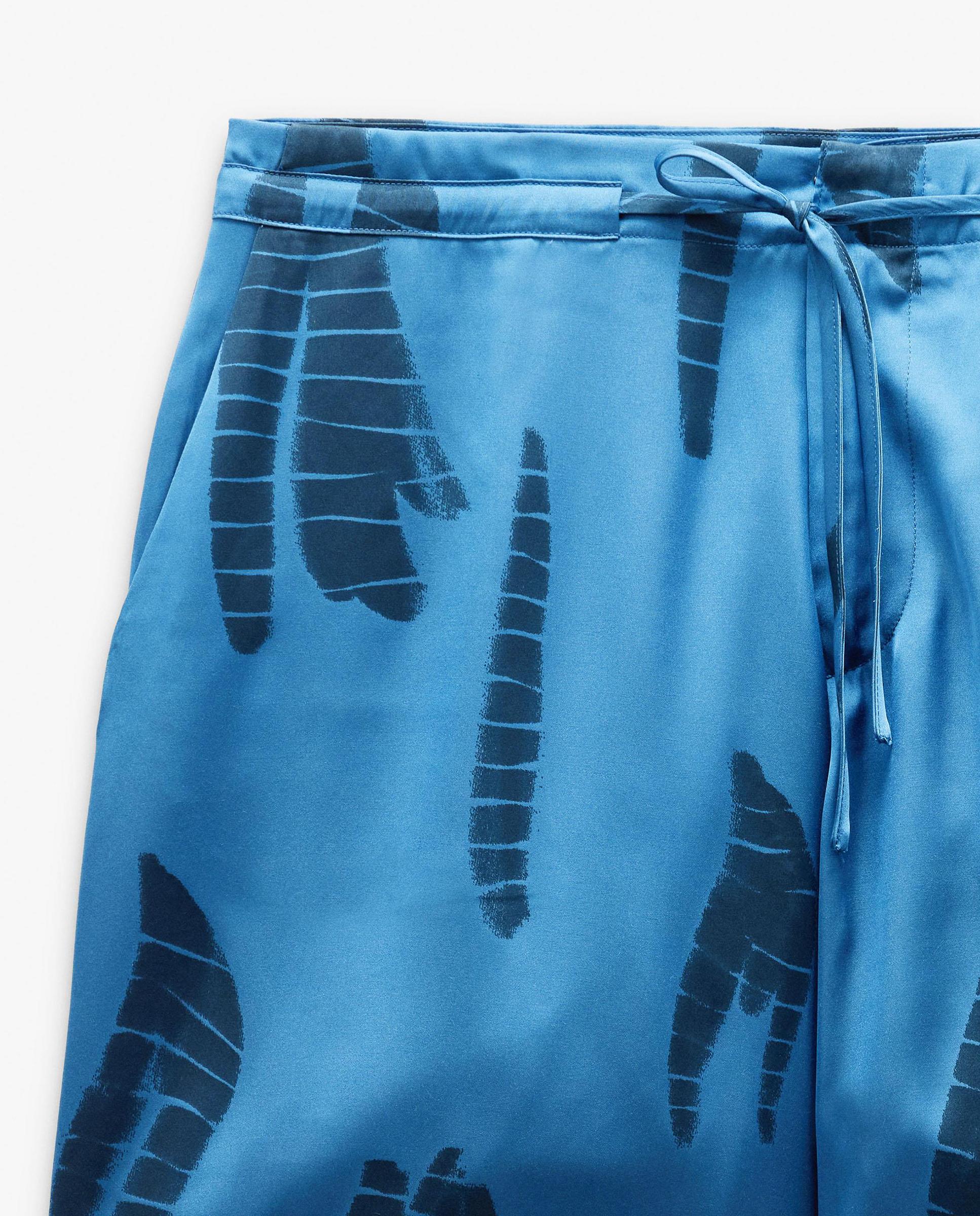Short de mujer con cinturilla elástica y estampados - Parfois - Azul Azul-8