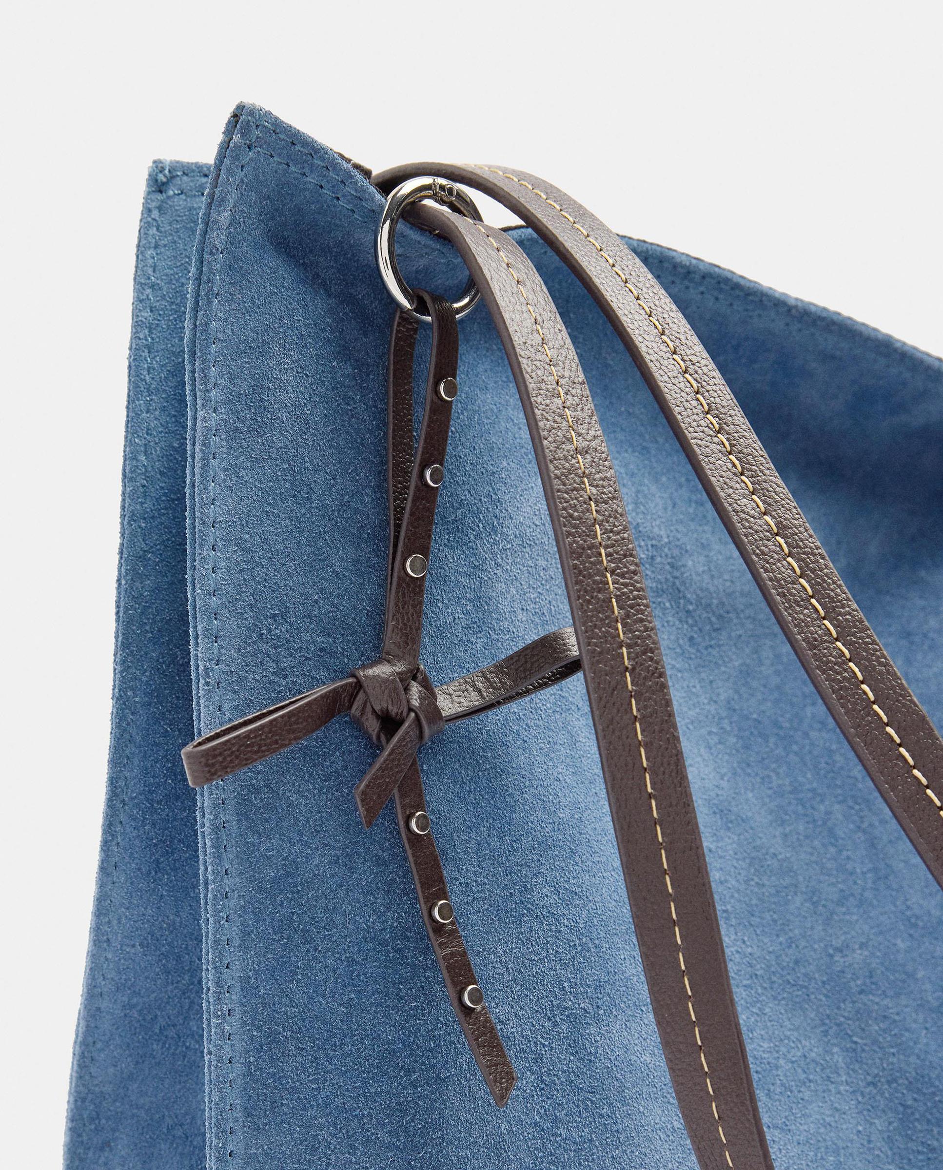 Shopper grande con cierre de imán en liso - Parfois - Azul Azul-4