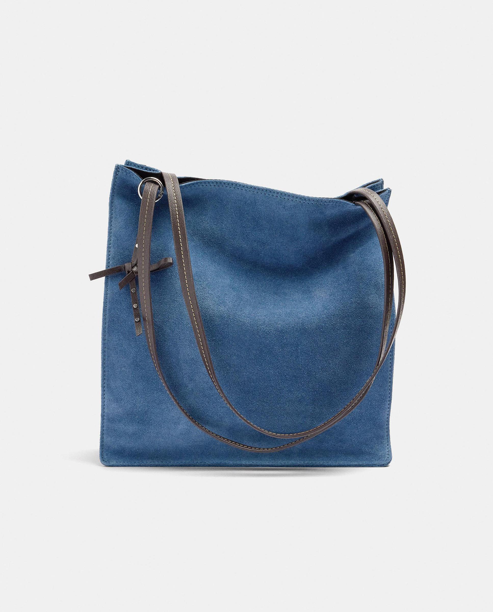 Shopper grande con cierre de imán en liso - Parfois - Azul Azul-6
