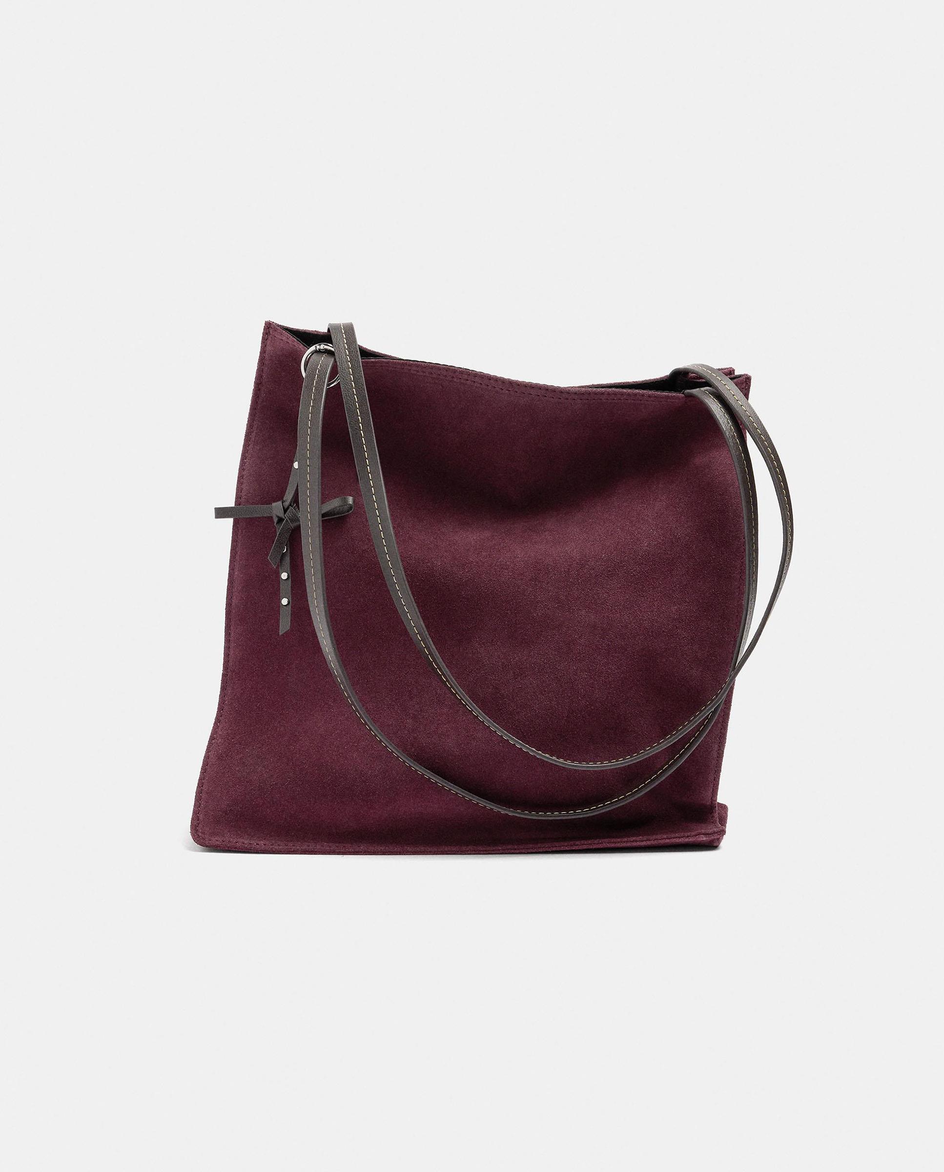 Shopper grande con cierre de imán en liso - Parfois - Burdeos Burdeos-6