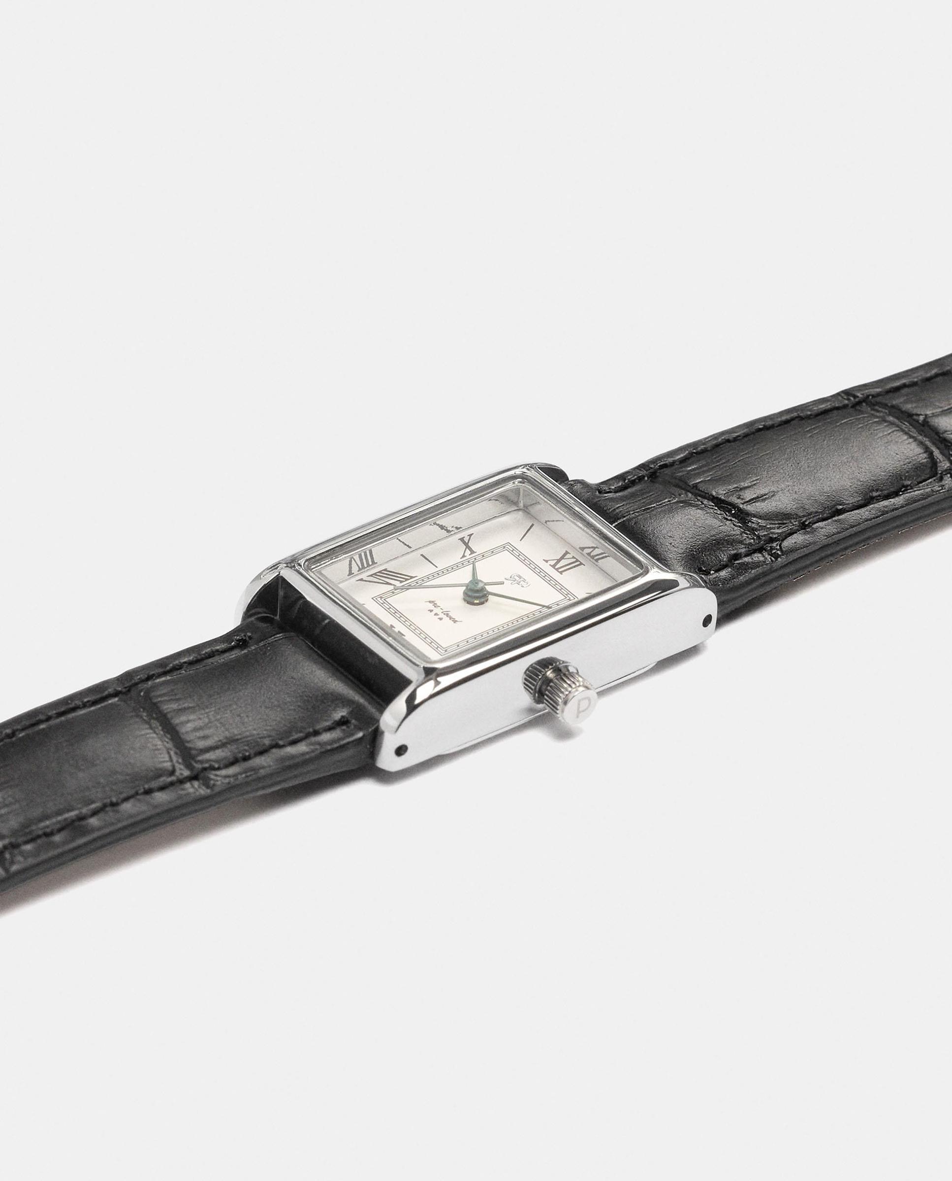 Reloj de mujer con correa de piel cuadrado - Parfois - Negro Negro-2