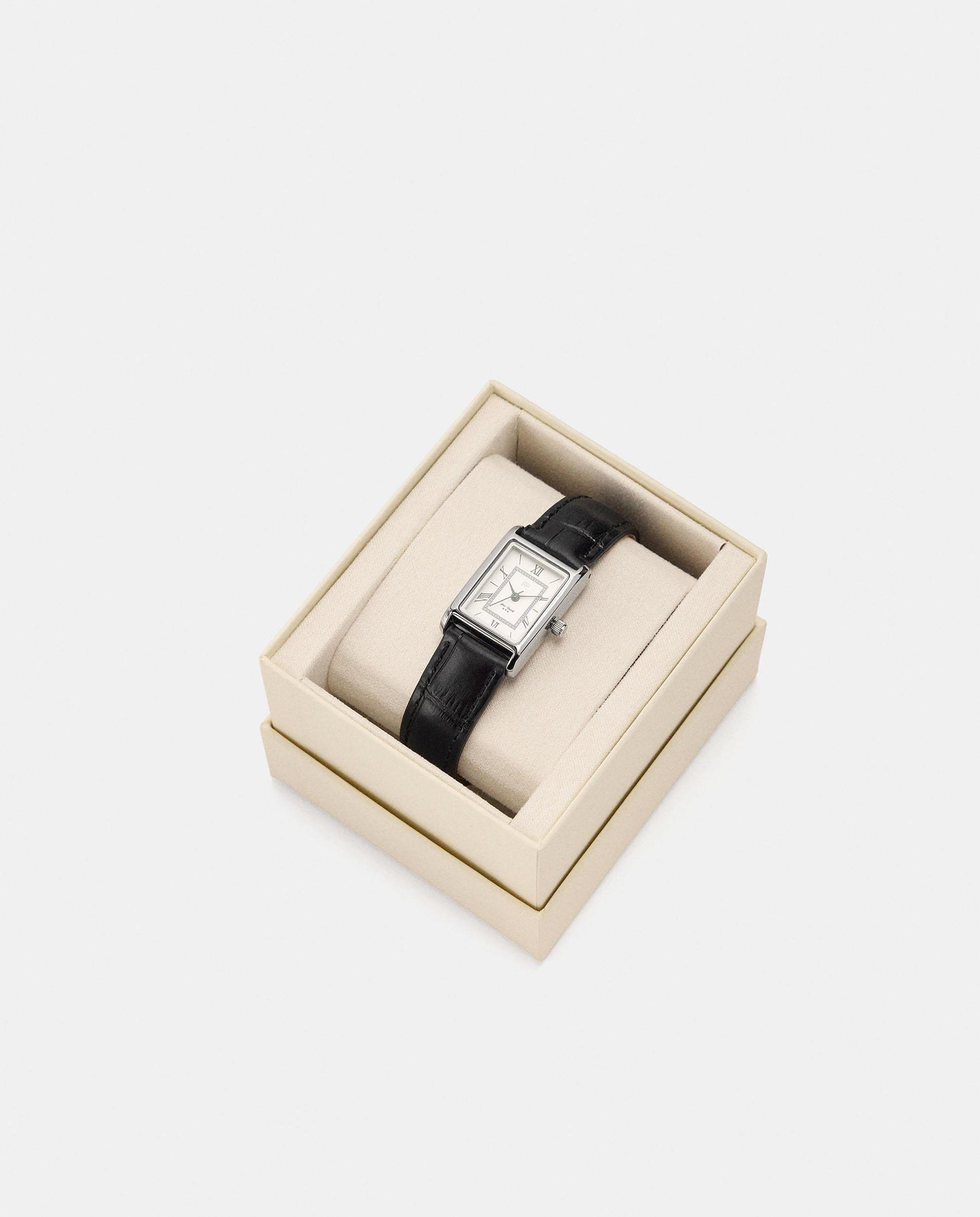 Reloj de mujer con correa de piel cuadrado - Parfois - Negro Negro-4
