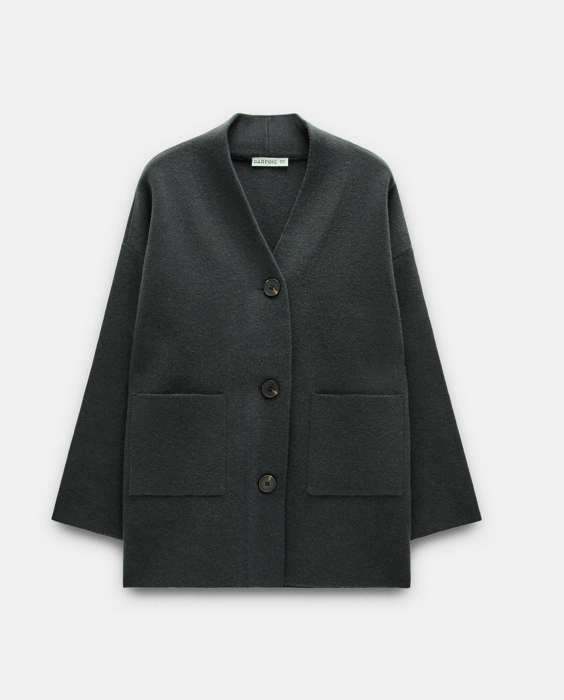 Cárdigan de mujer de punto con botones - Parfois - Verde Verde-7
