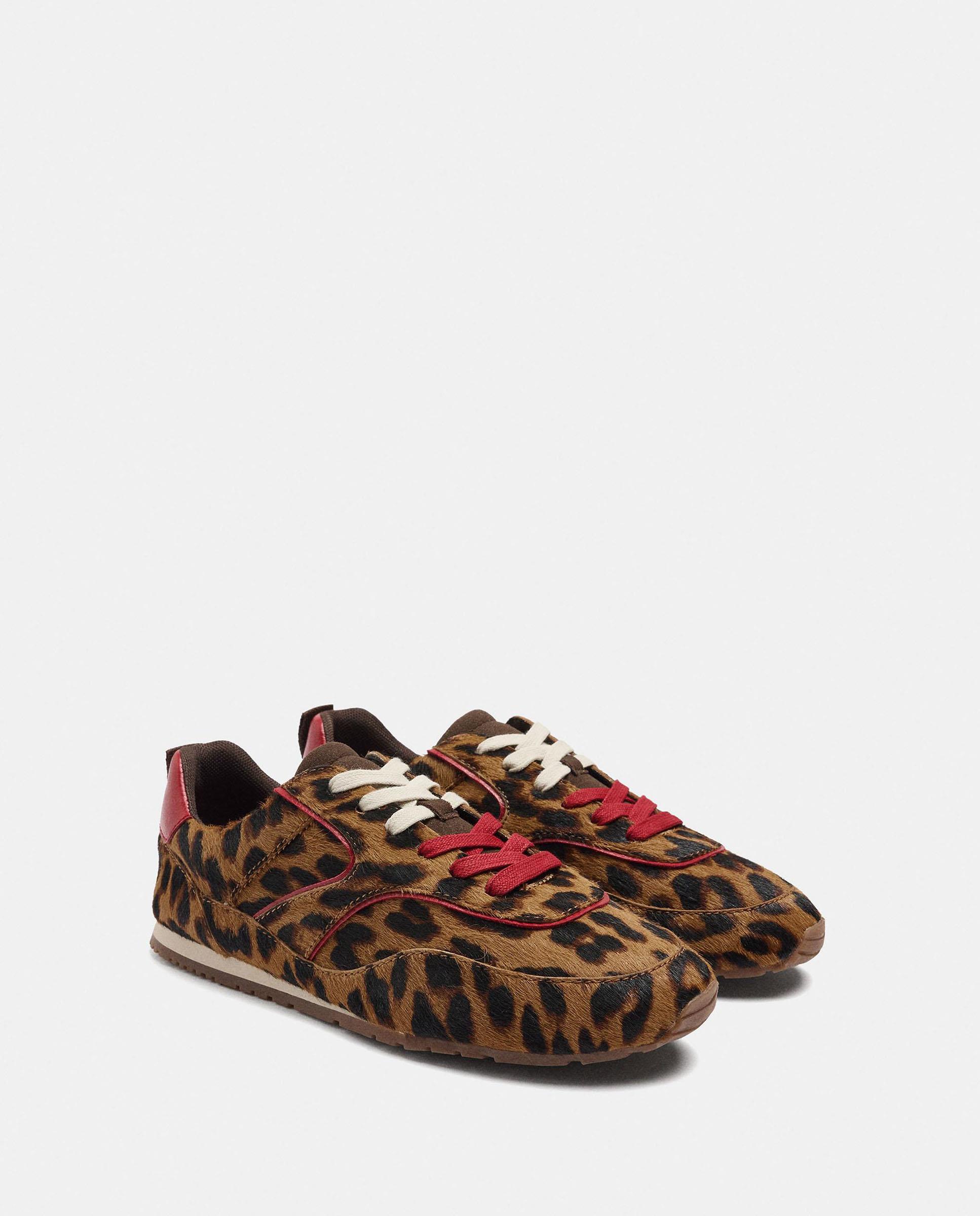 Zapatillas deportivas de mujer con suela a contraste y estampado animal print - Parfois - Marrón Marrón-2