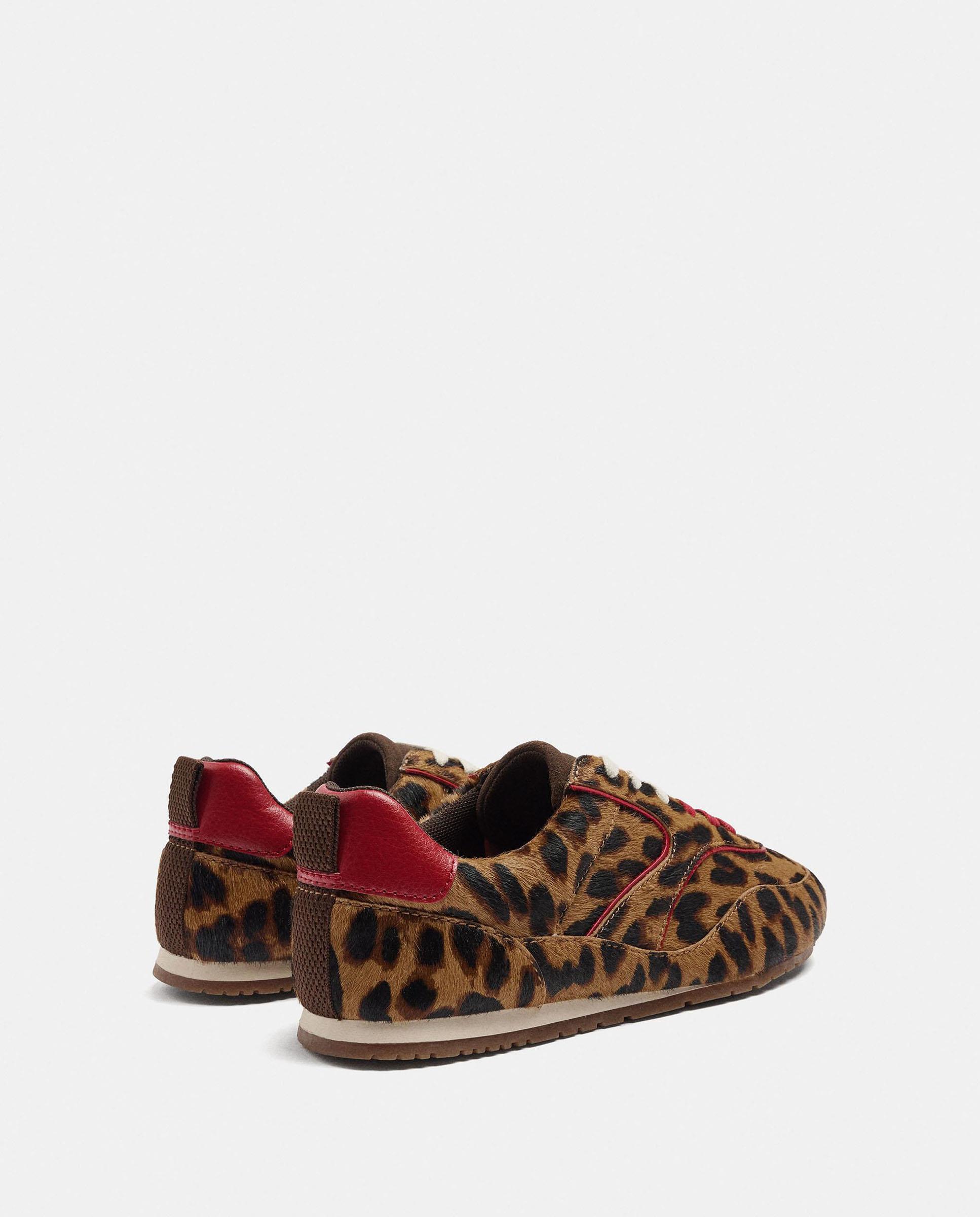 Zapatillas deportivas de mujer con suela a contraste y estampado animal print - Parfois - Marrón Marrón-4