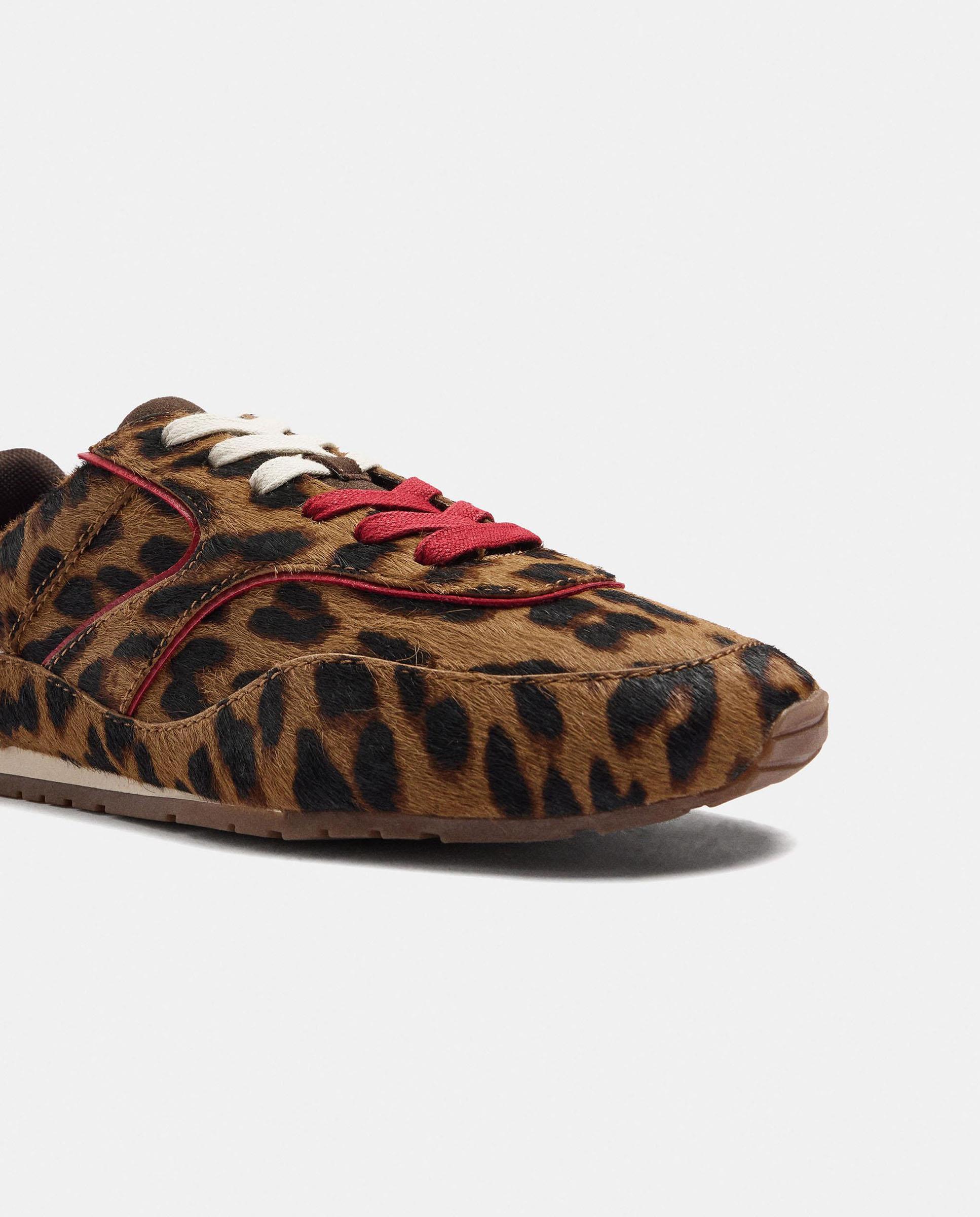Zapatillas deportivas de mujer con suela a contraste y estampado animal print - Parfois - Marrón Marrón-5