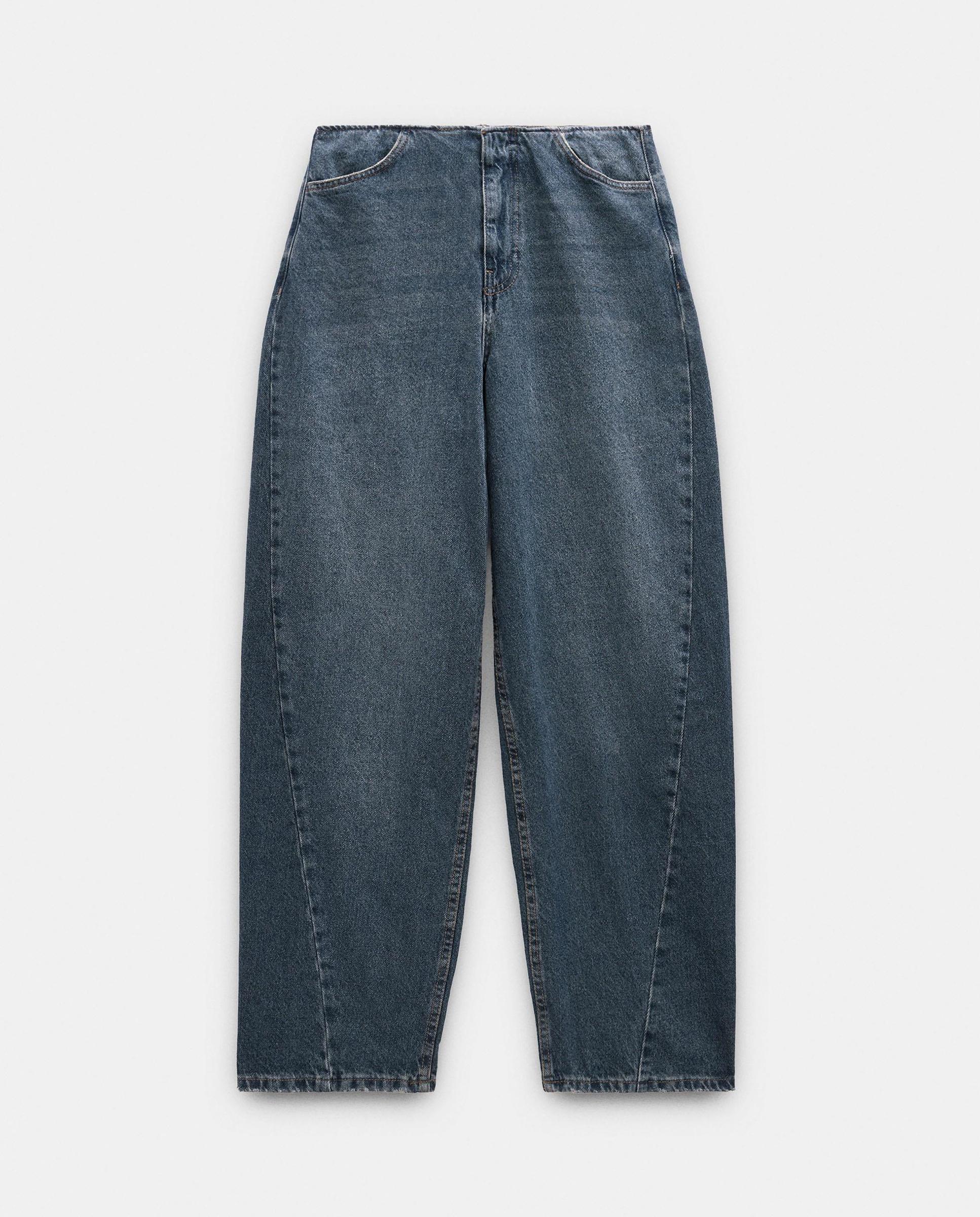 Vaqueros anchos de mujer 100% algodón en liso - Parfois - Azul Azul-7
