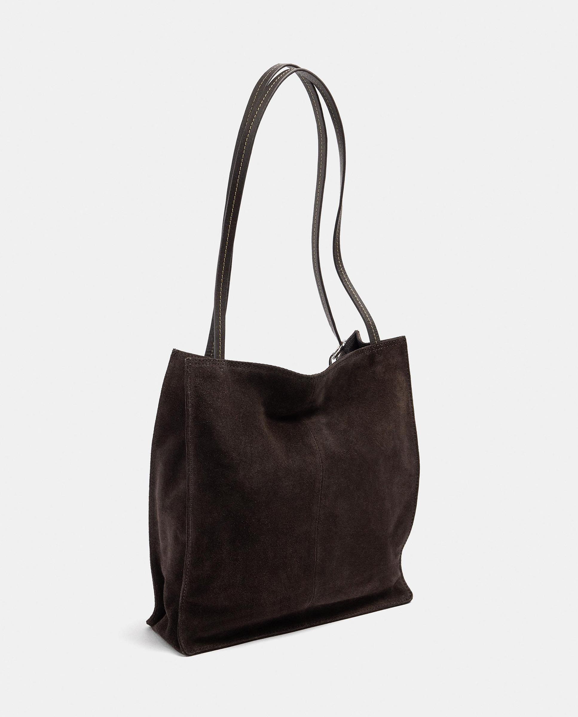 Shopper grande con cierre de imán en liso - Parfois - Marrón oscuro Marrón oscuro-2