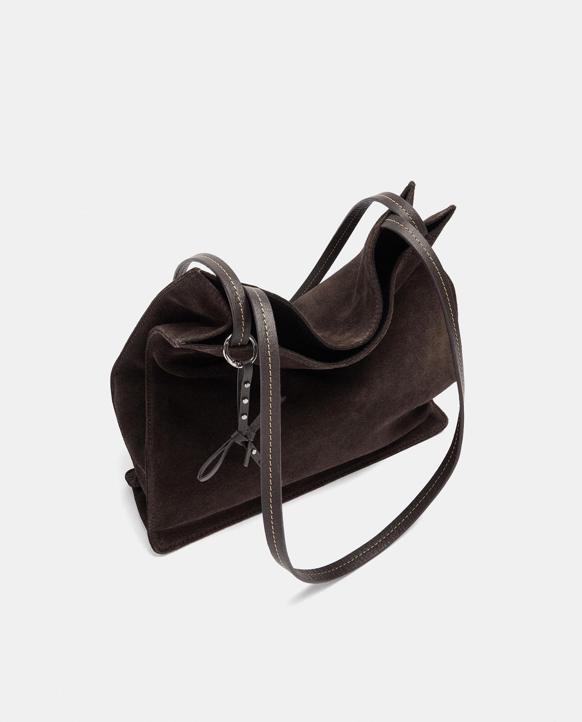 Shopper grande con cierre de imán en liso - Parfois - Marrón oscuro Marrón oscuro-5