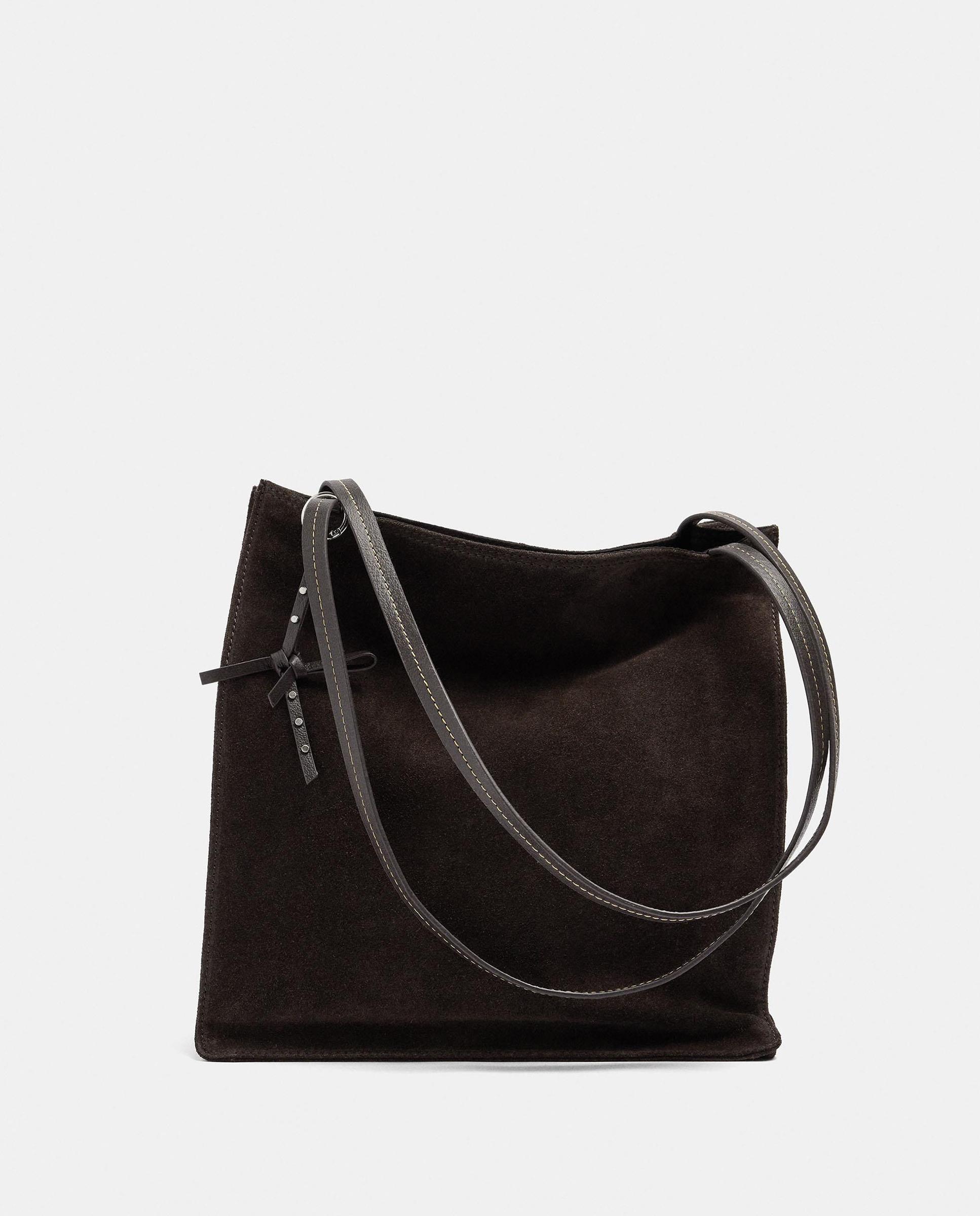 Shopper grande con cierre de imán en liso - Parfois - Marrón oscuro Marrón oscuro-6
