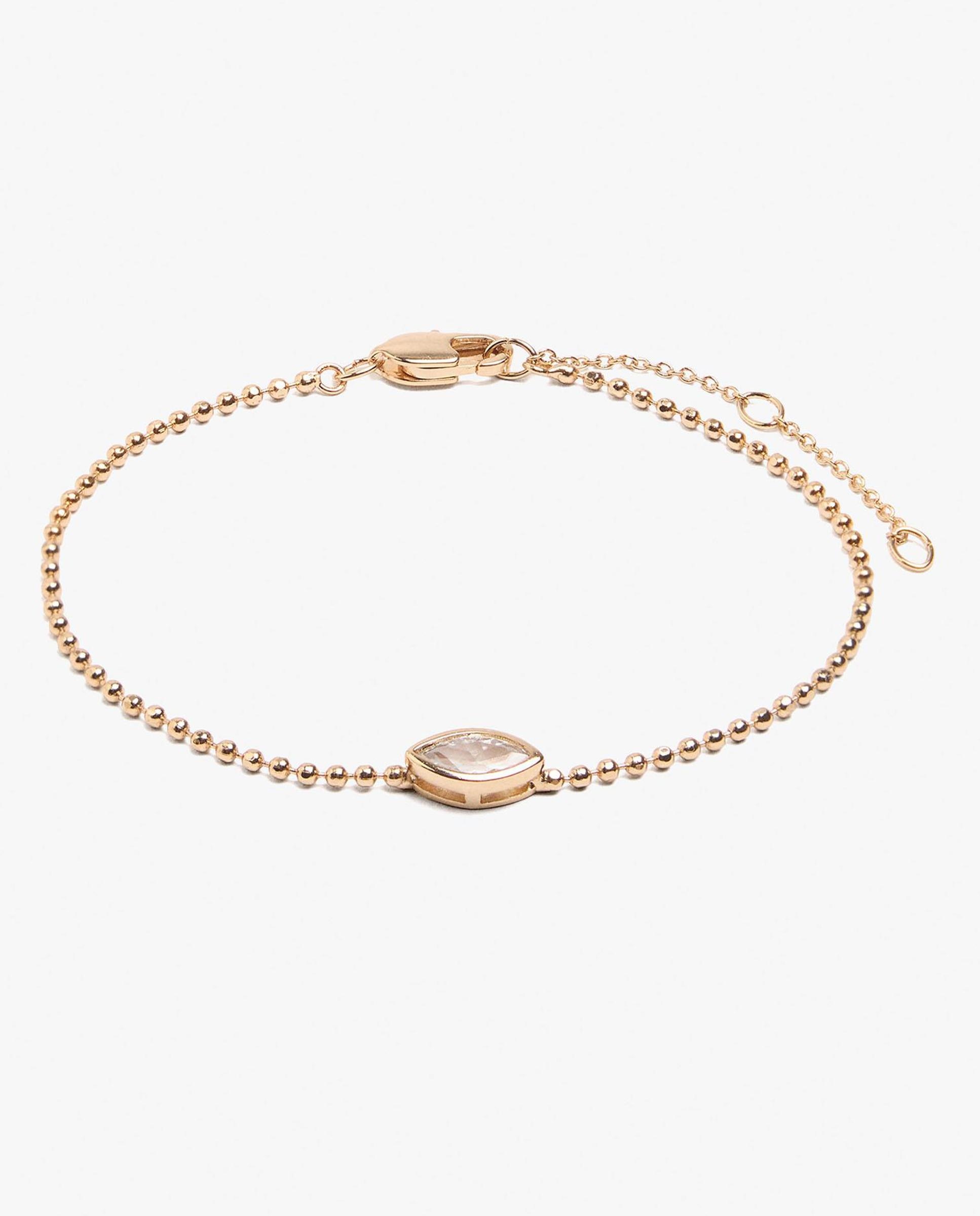 Imagen 1 de Pulsera de cadena con circonitas decorativas - Parfois - Blanco Blanco