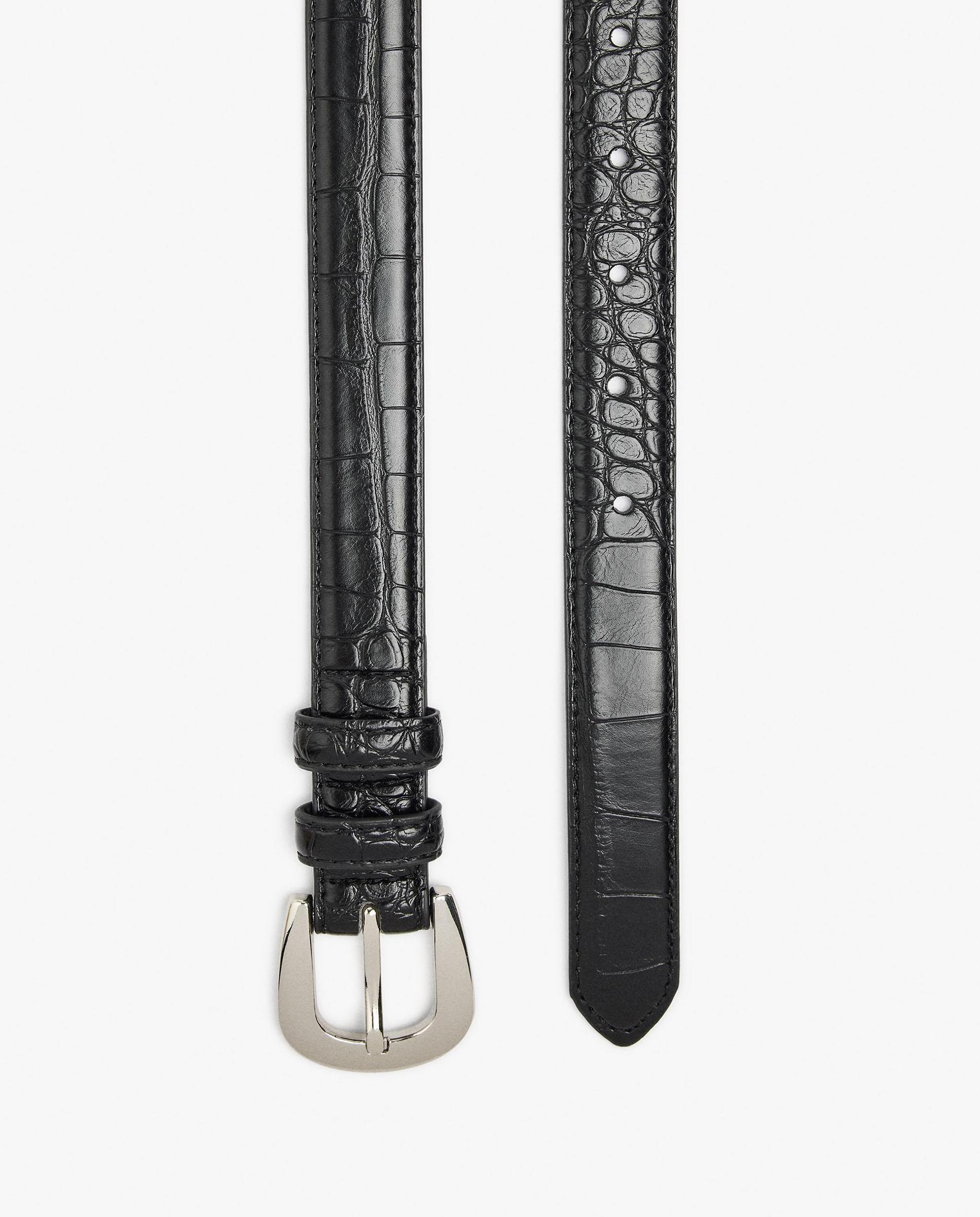 Cinturón con hebilla de mujer en liso - Parfois - Negro Negro-2