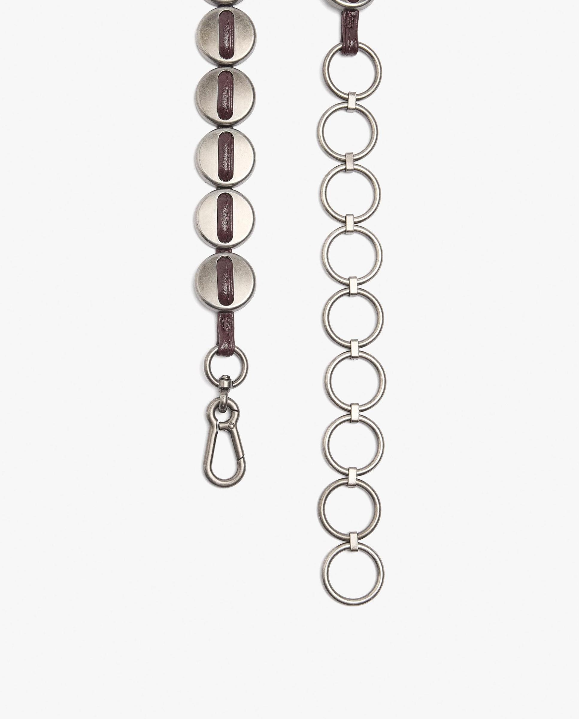 Cinturón de fiesta de mujer con eslabones decorativos y abalorios - Parfois - Plata Plata-2