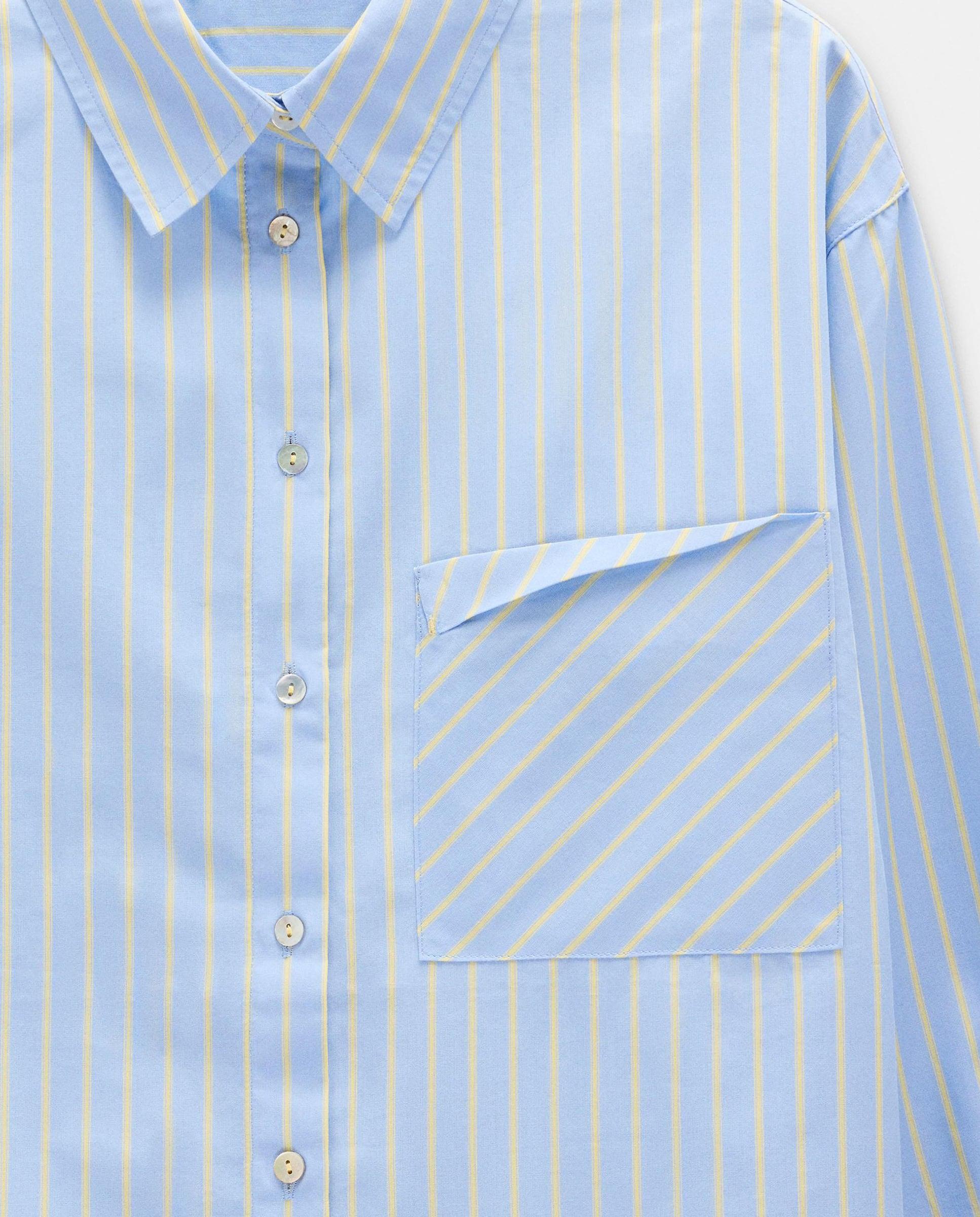 Imagen 6 de Camisa de mujer de manga larga con estampado de rayas diplomáticas - Parfois - Azul Azul