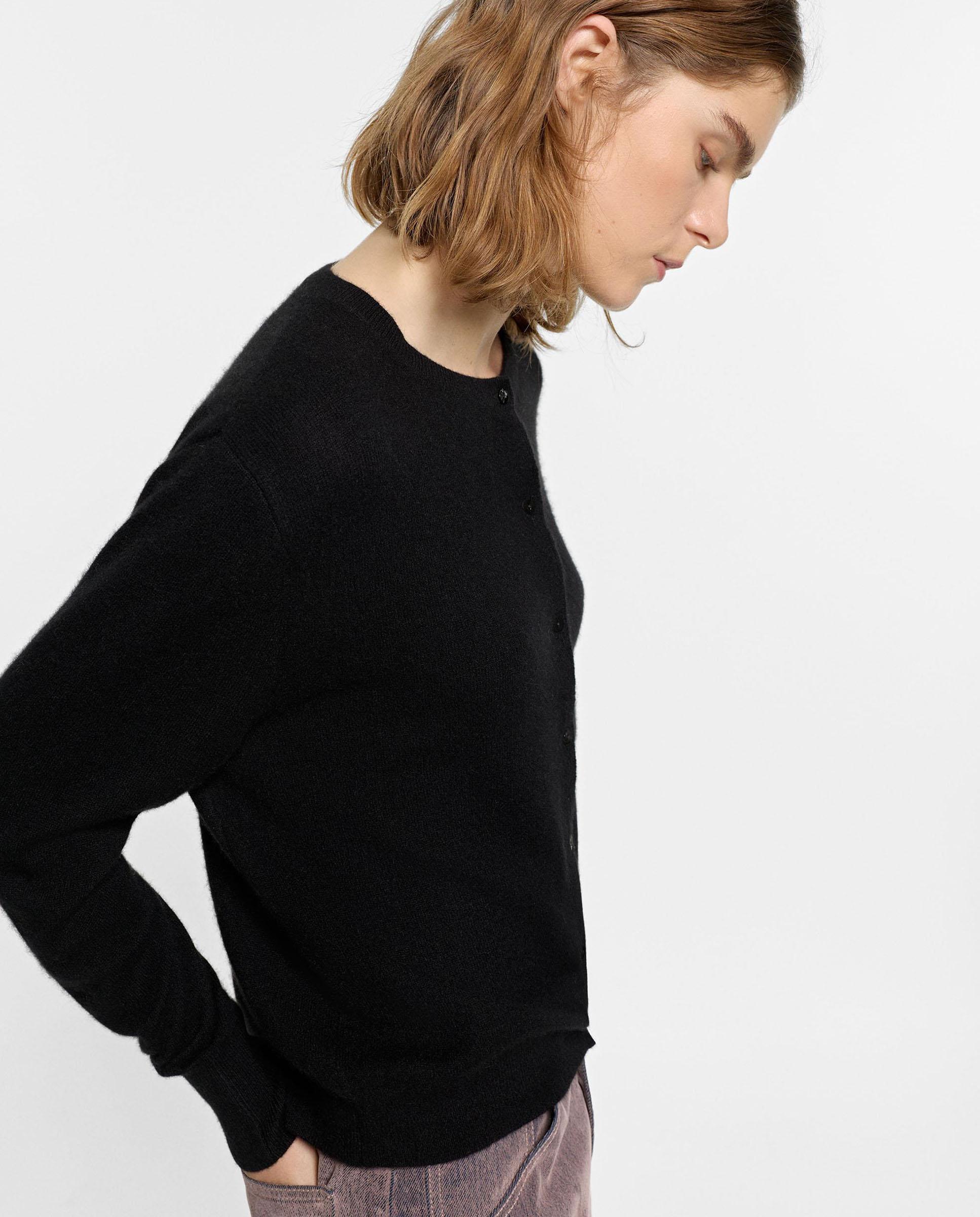Imagen 3 de Cárdigan de mujer 100% cashmere de punto en liso - Parfois - Negro Negro